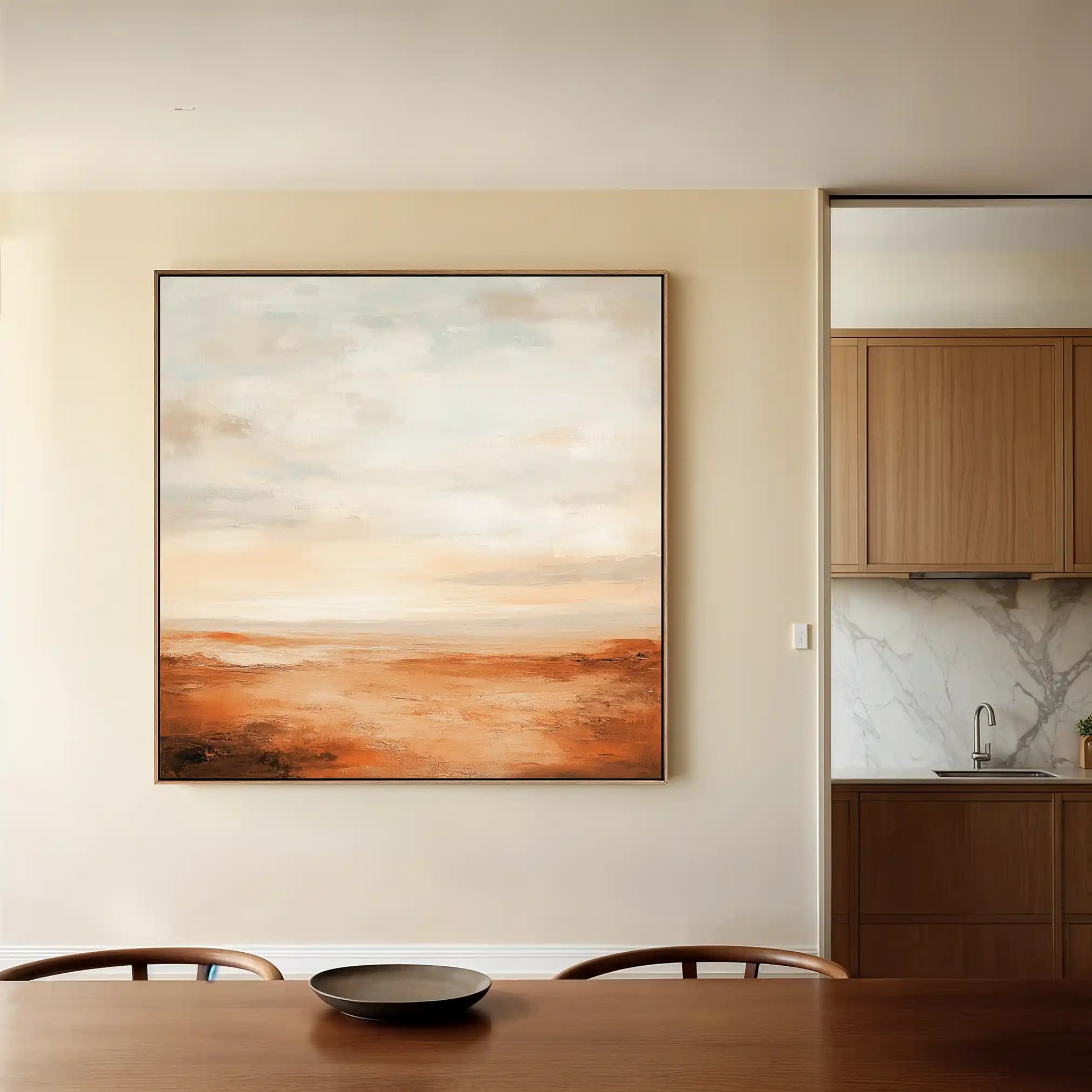 Abstract Canvas Wall Art WAD720-A 80 x 80 cm / Stretched on hidden frame