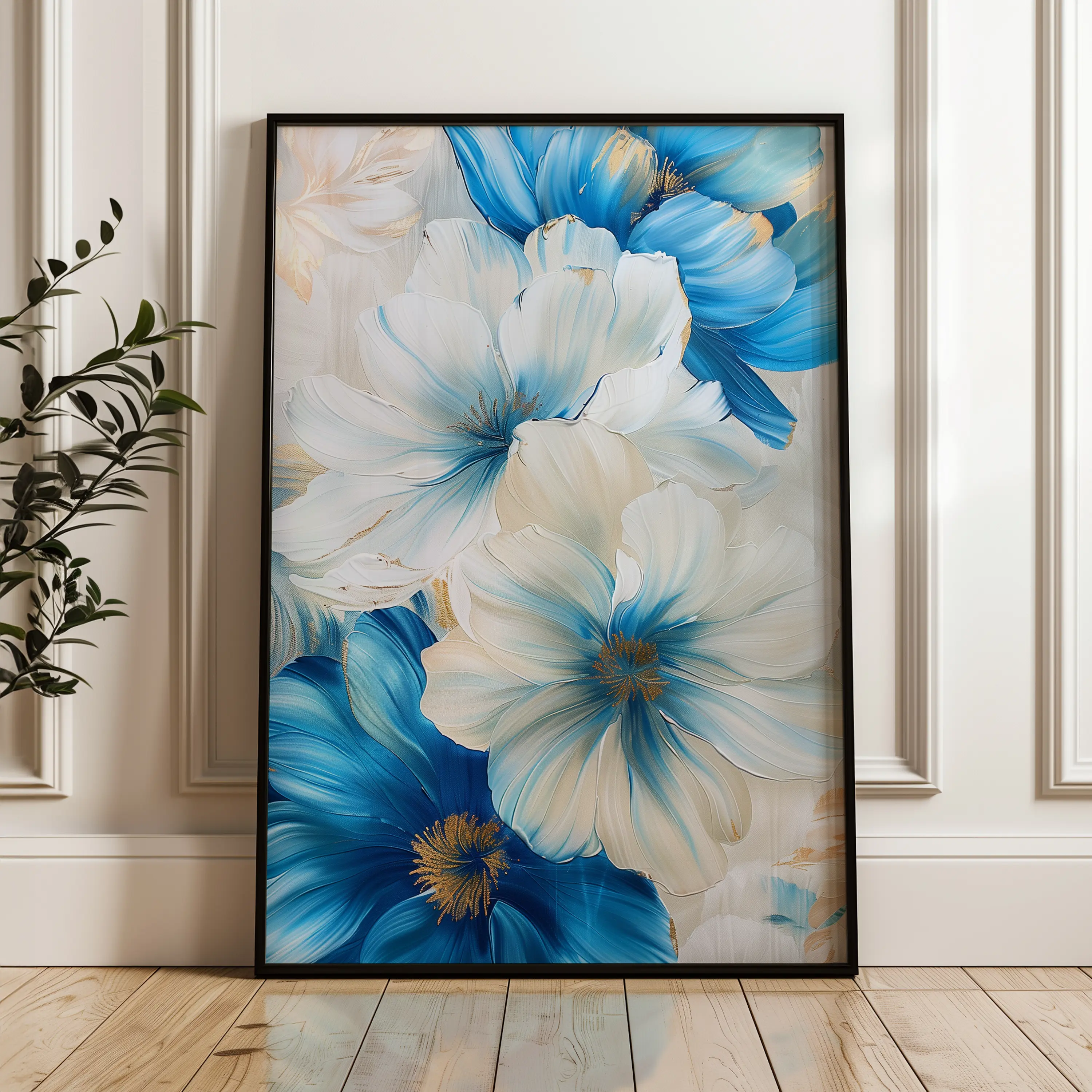 Floral Canvas Wall Art WAD720-F 90 x 60 cm / Stretched on hidden frame