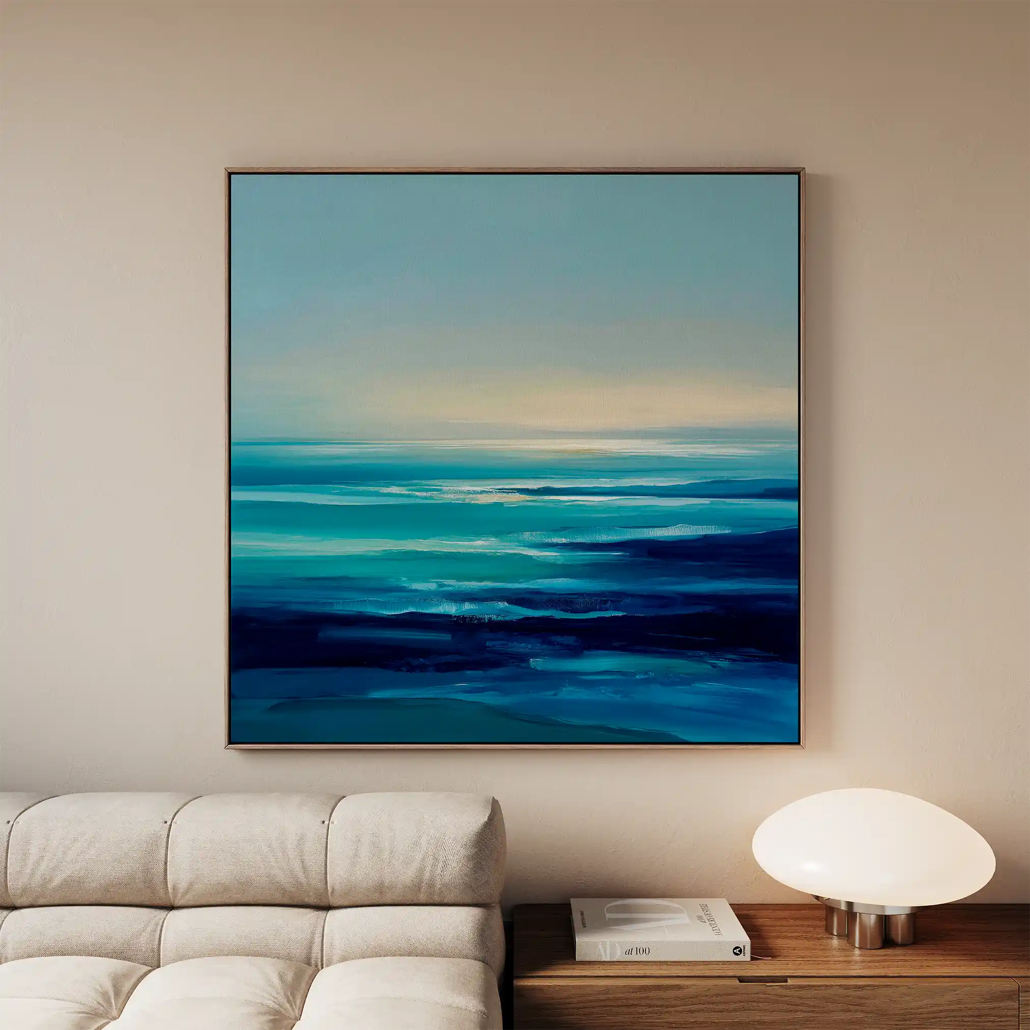 Abstract Canvas Wall Art WAD721-A 80 x 80 cm / Stretched on hidden frame
