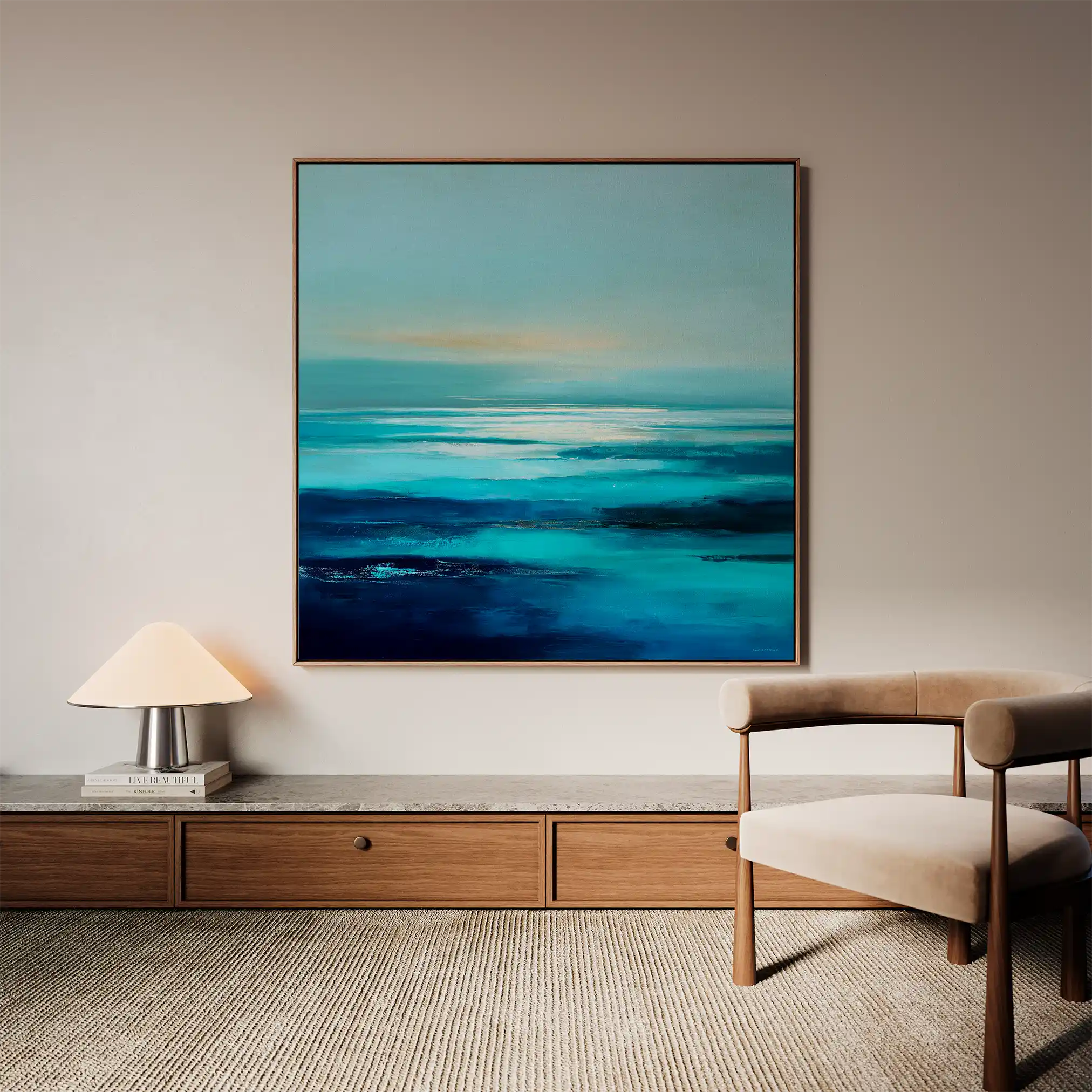 Abstract 722 Canvas Art 60 x 60 cm / Stretched on hidden frame