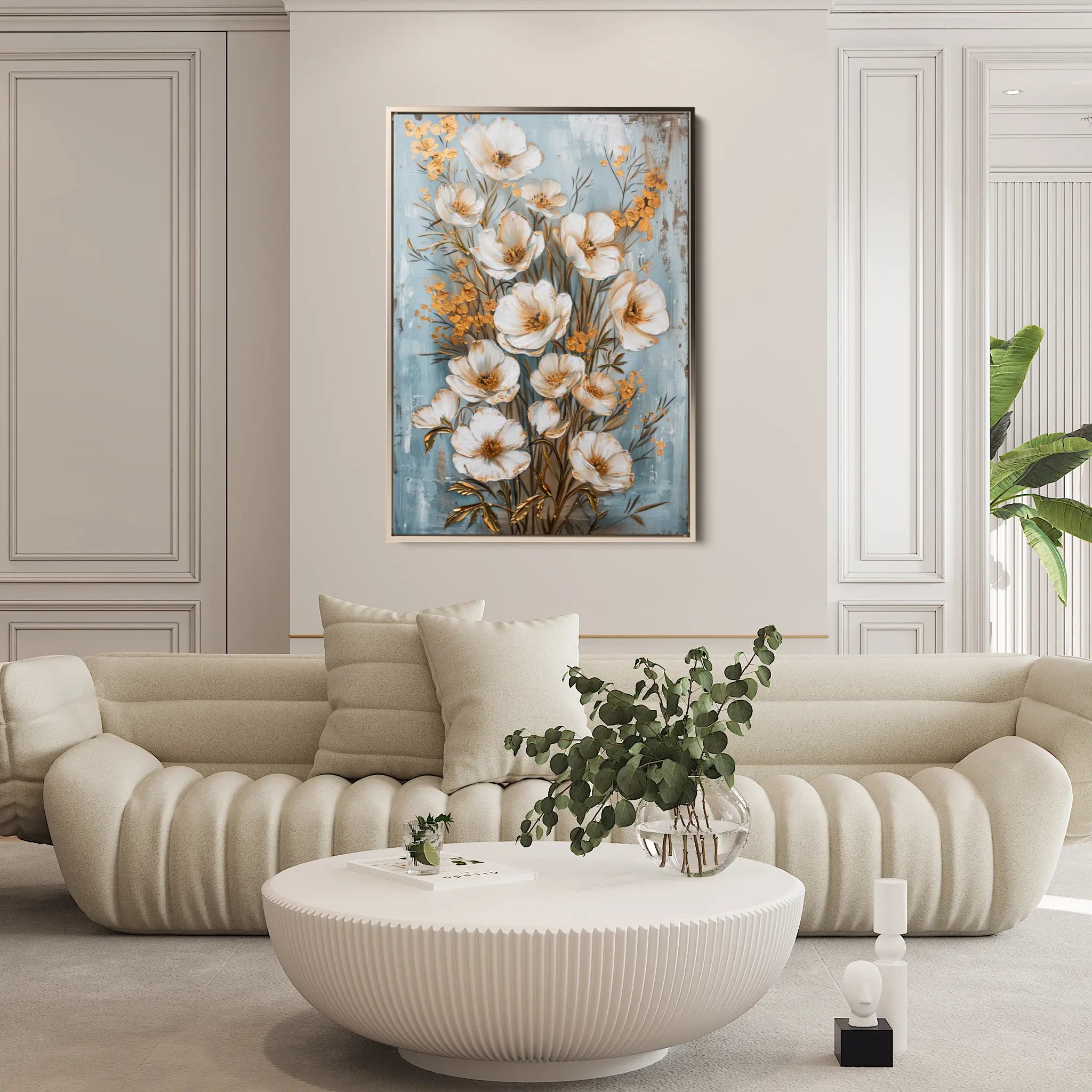 Floral Canvas Wall Art WAD723-F 90 x 60 cm / Stretched on hidden frame