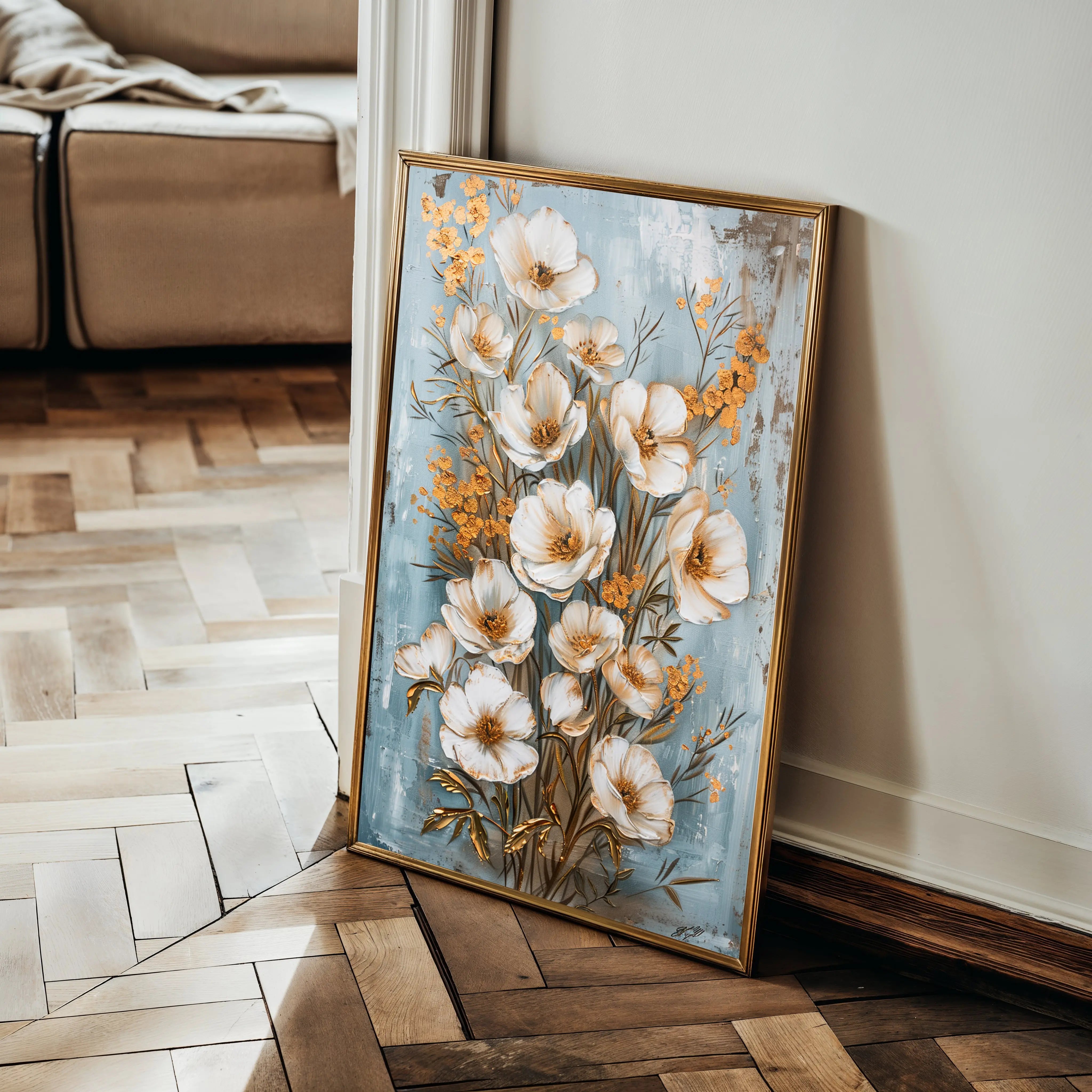 Floral Canvas Wall Art WAD723-F 90 x 60 cm / Stretched on hidden frame