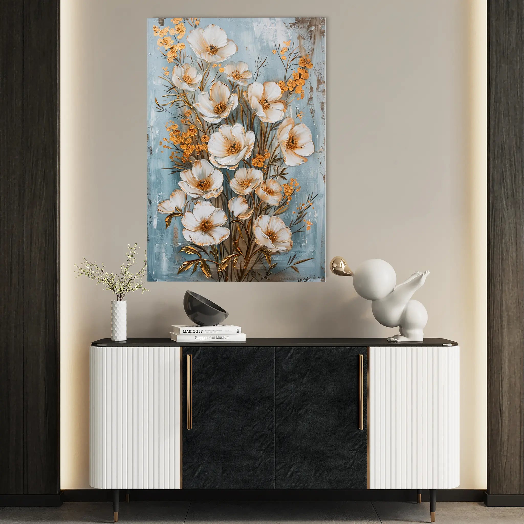 Floral Canvas Wall Art WAD723-F 90 x 60 cm / Stretched on hidden frame