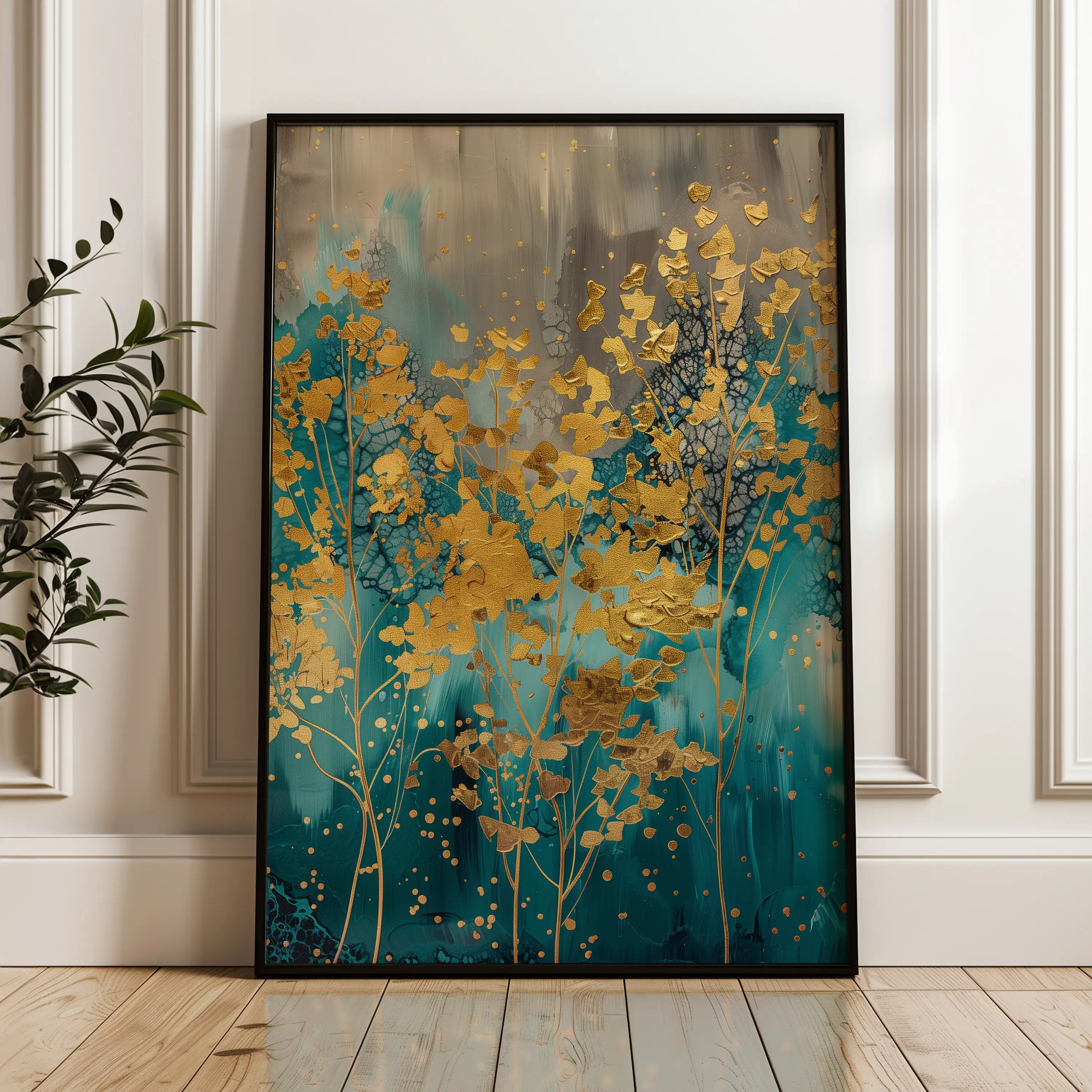 Floral Canvas Wall Art WAD724-F 90 x 60 cm / Stretched on hidden frame