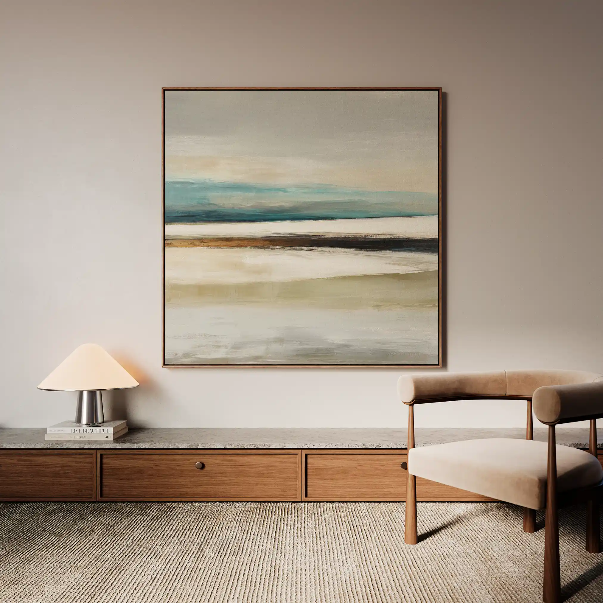 Abstract Canvas Wall Art WAD725-A 80 x 80 cm / Stretched on hidden frame