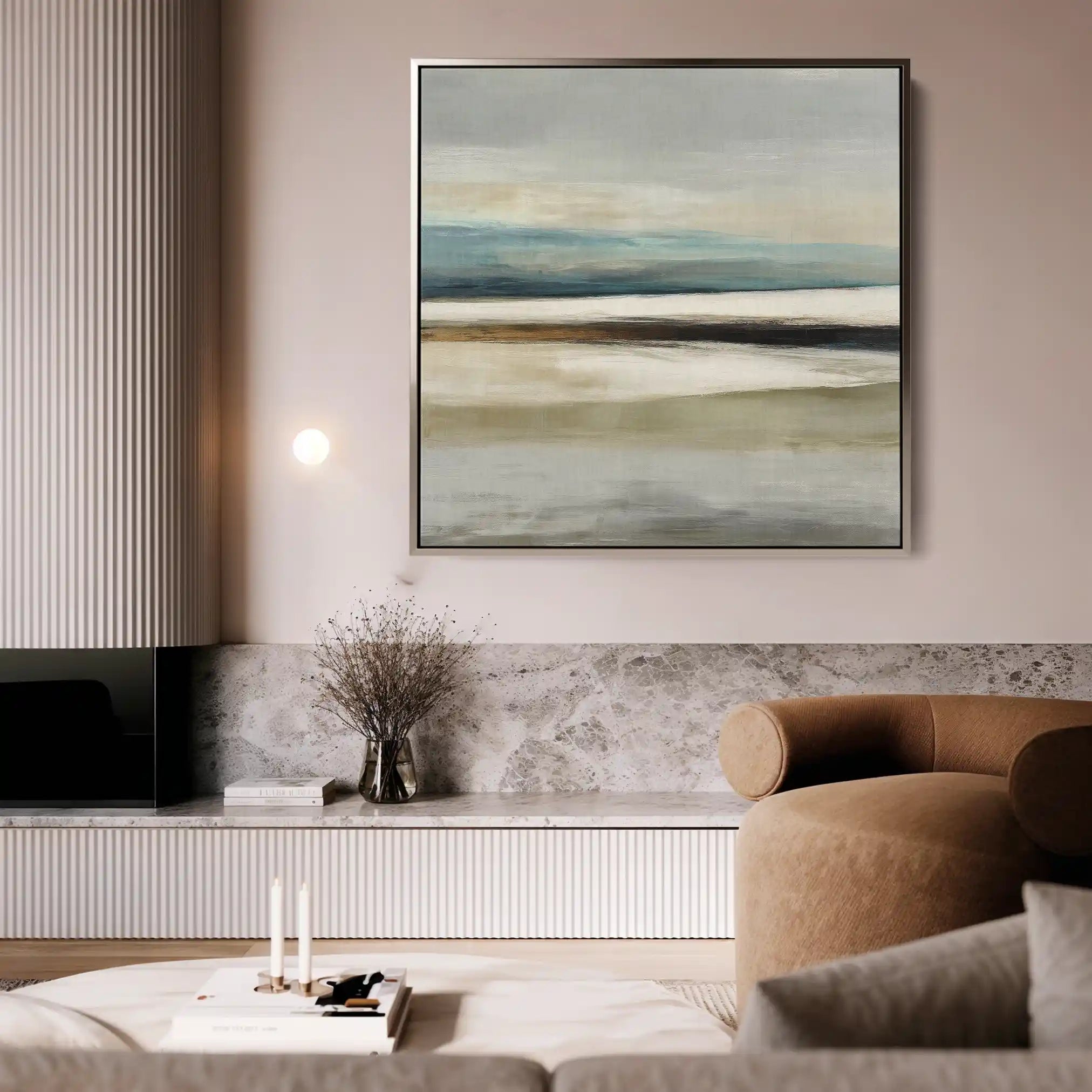 Abstract Canvas Wall Art WAD725-A 80 x 80 cm / Stretched on hidden frame