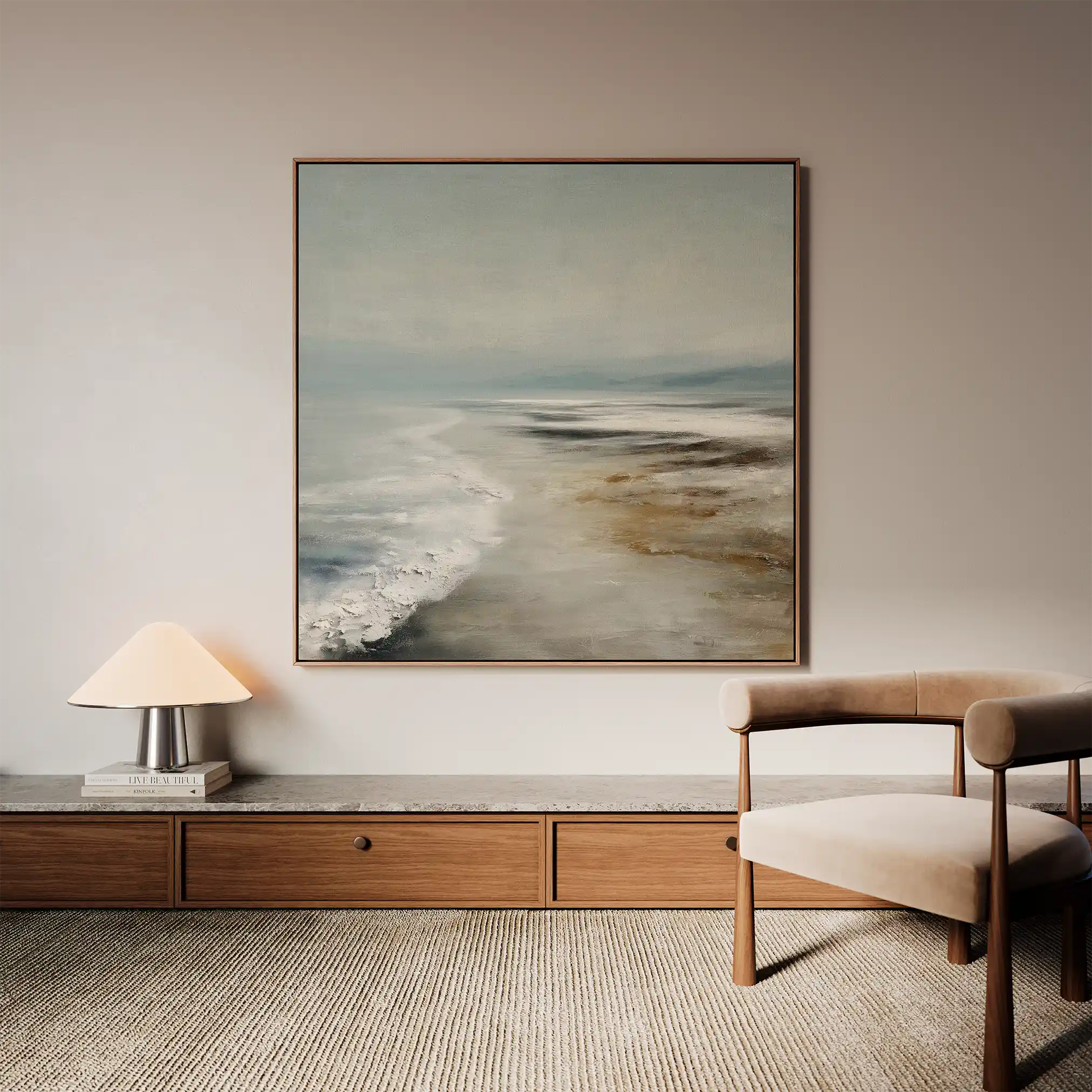 Abstract Canvas Wall Art WAD727-A 80 x 80 cm / Stretched on hidden frame