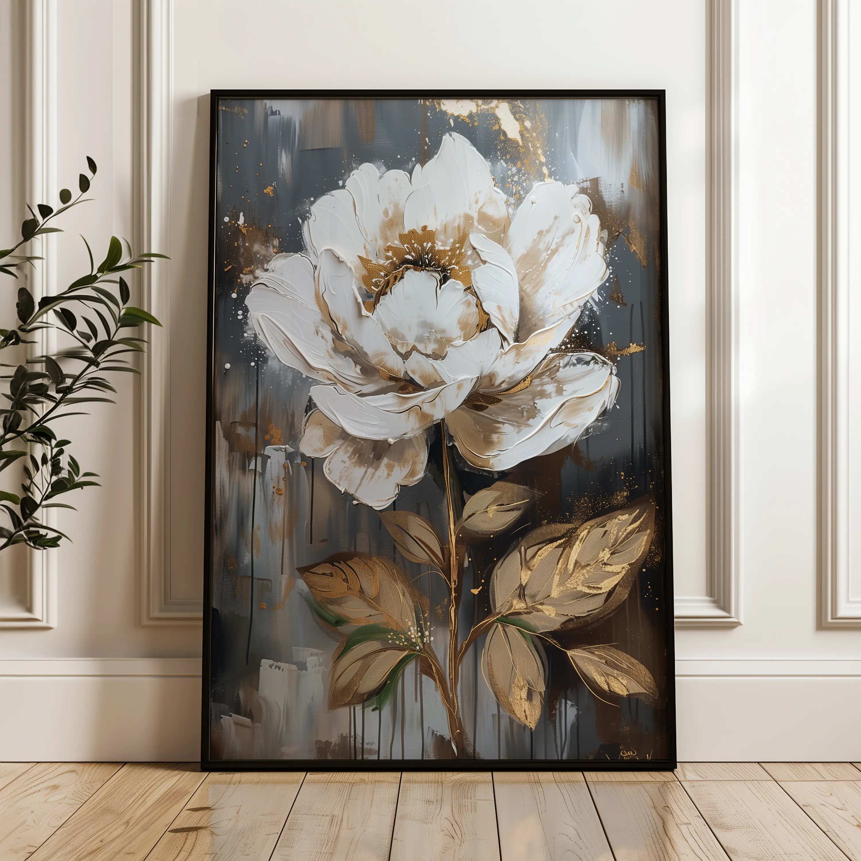 Floral Canvas Wall Art WAD727-F 90 x 60 cm / Stretched on hidden frame