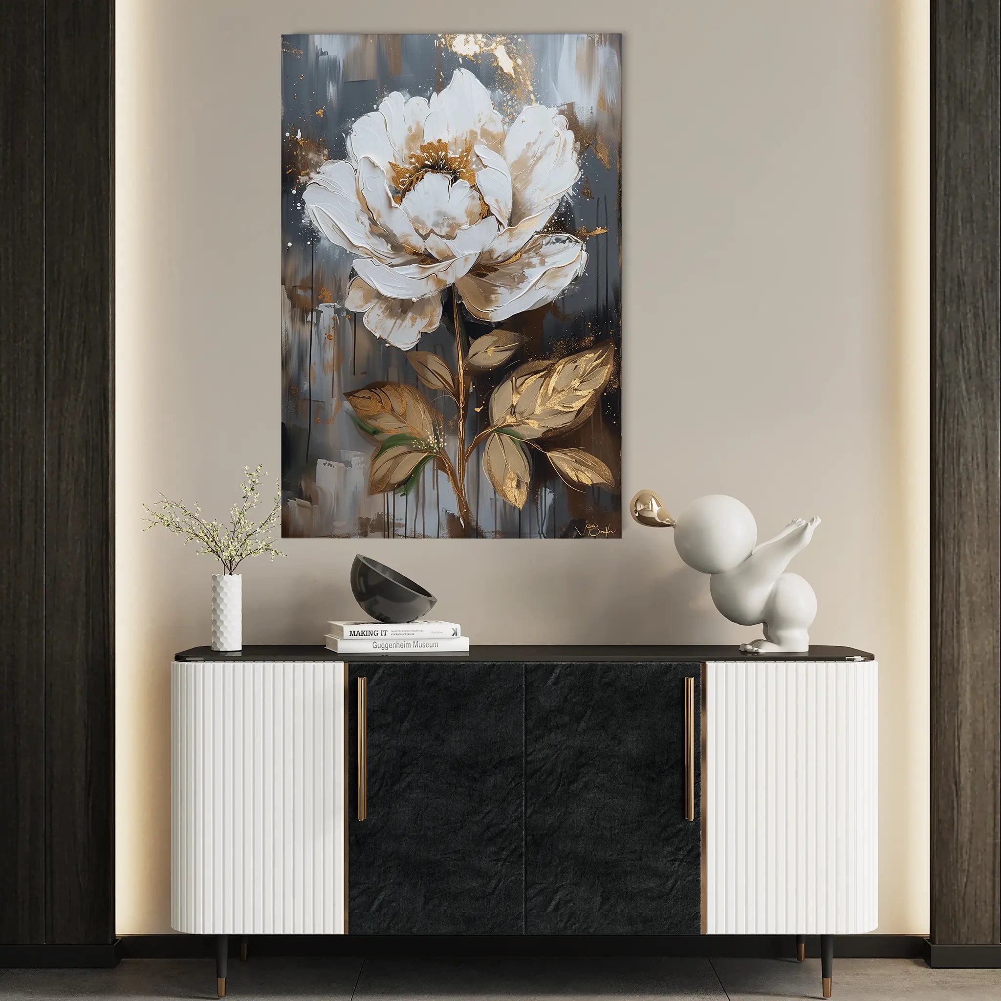 Floral Canvas Wall Art WAD727-F 90 x 60 cm / Stretched on hidden frame