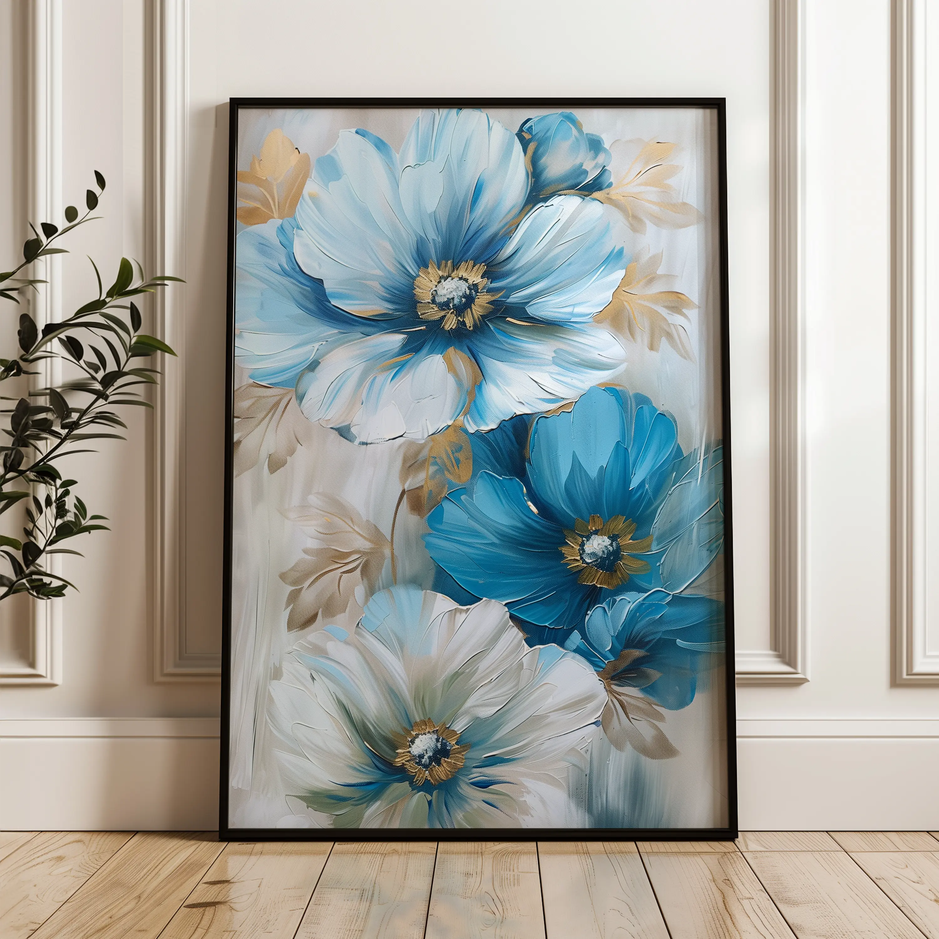 Floral Canvas Wall Art WAD728-F 90 x 60 cm / Stretched on hidden frame