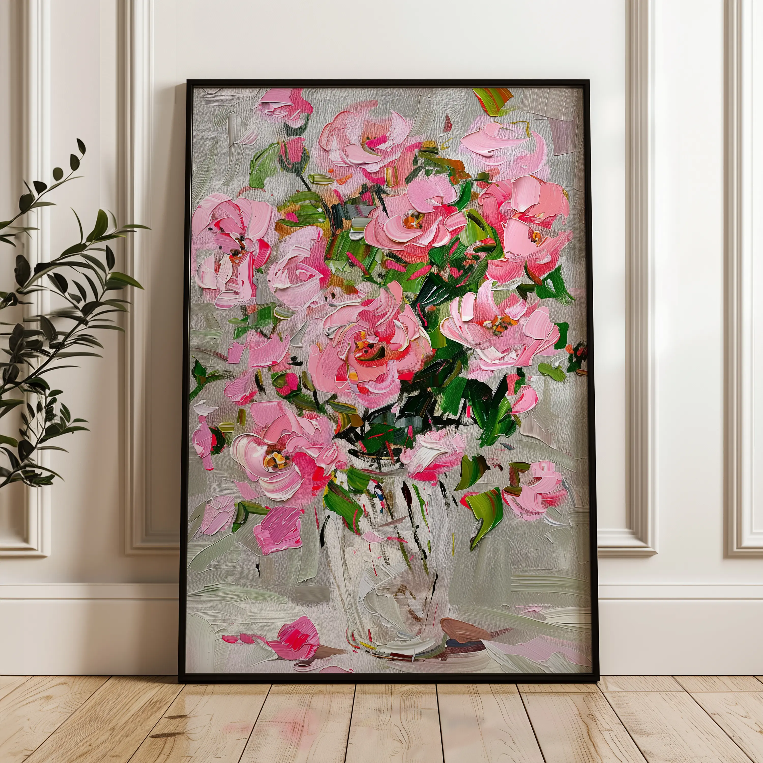 Floral Canvas Wall Art WAD730-F 90 x 60 cm / Stretched on hidden frame