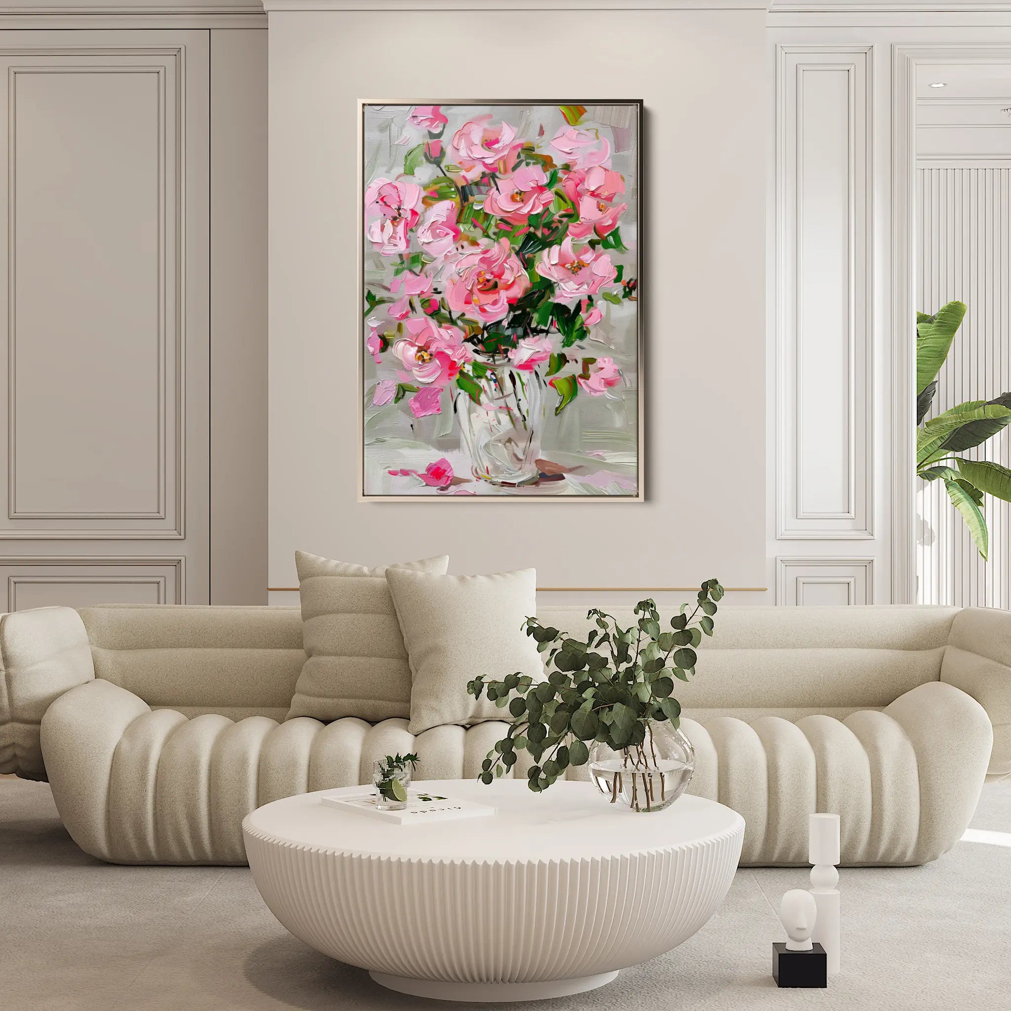 Floral Canvas Wall Art WAD730-F 90 x 60 cm / Stretched on hidden frame