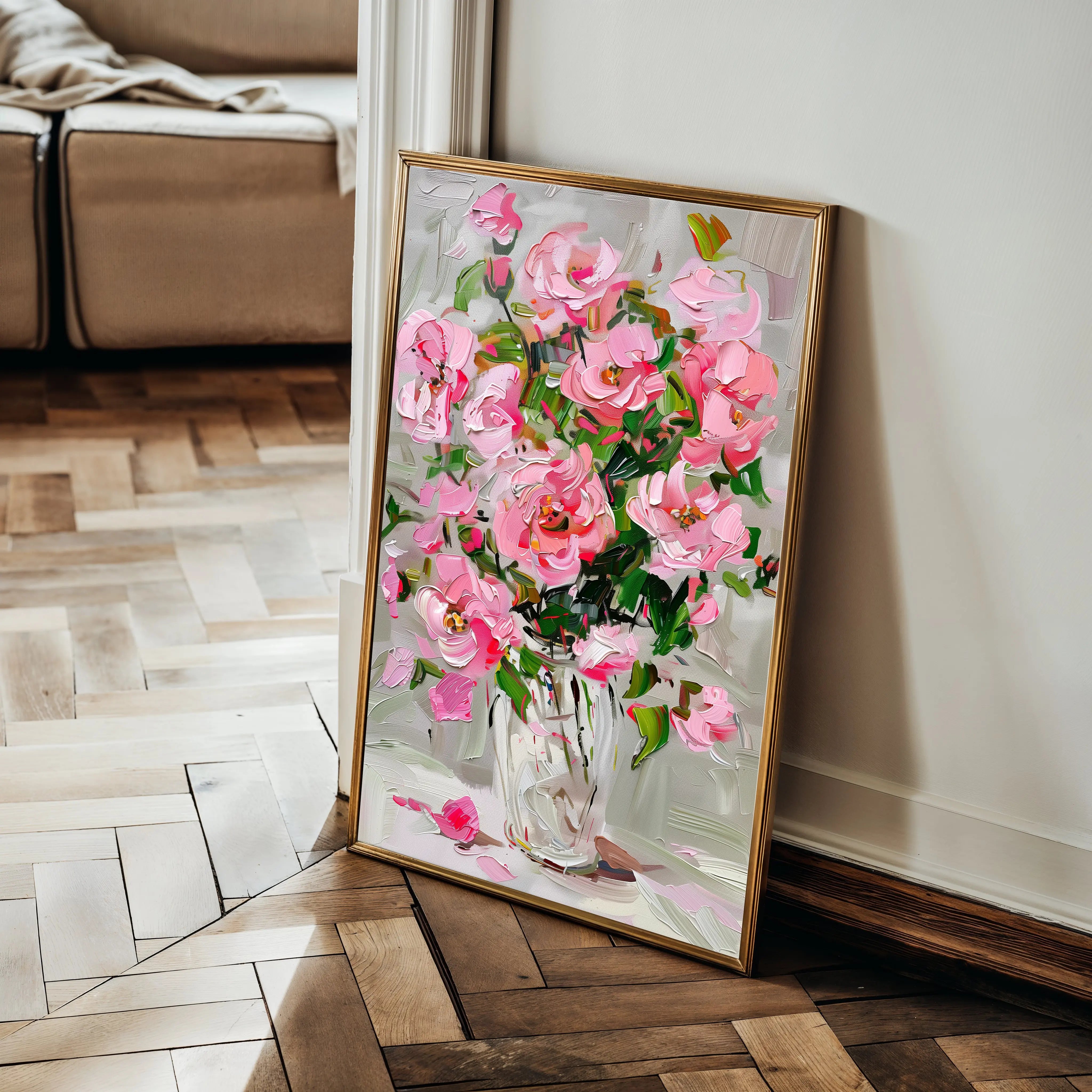 Floral Canvas Wall Art WAD730-F 90 x 60 cm / Stretched on hidden frame