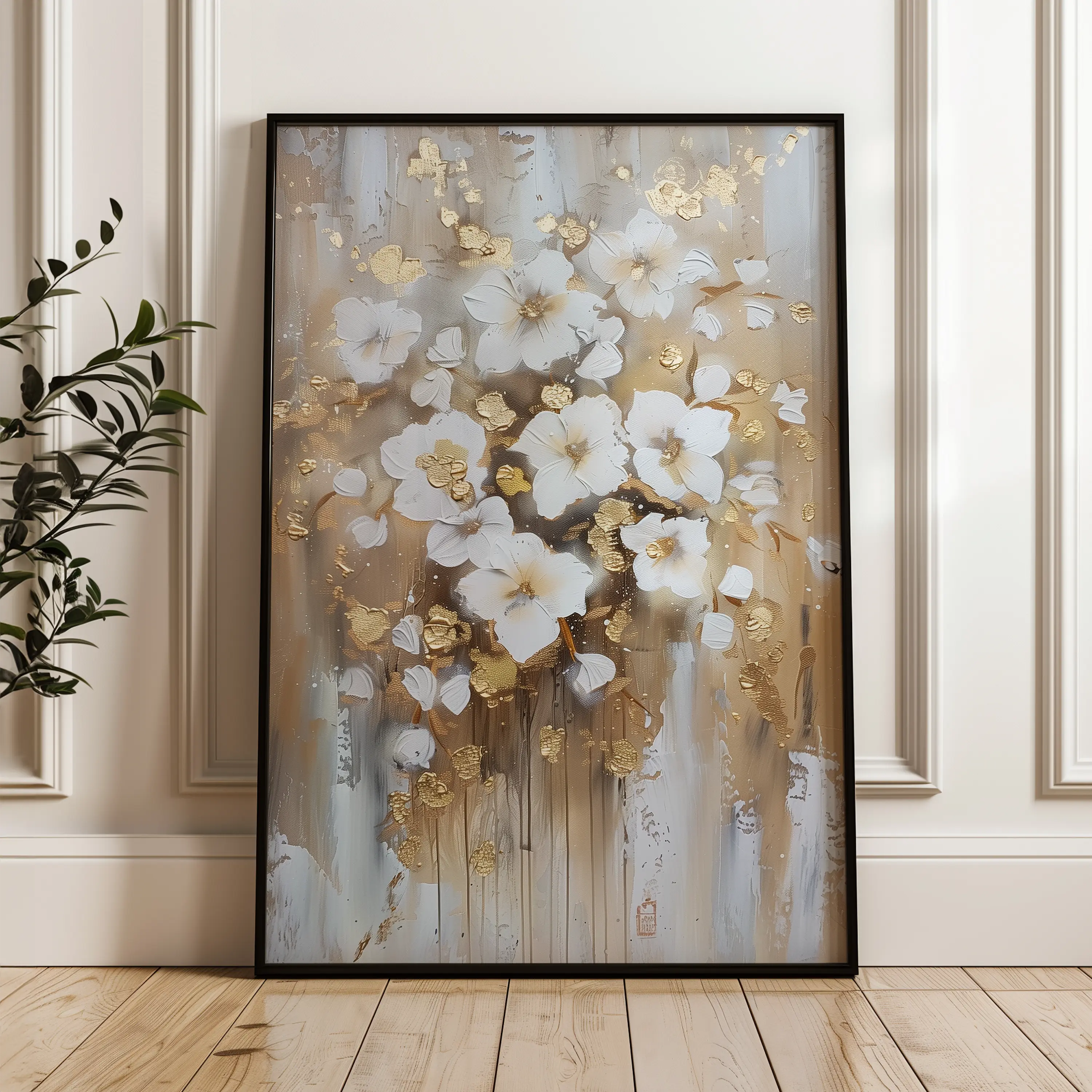 Floral Canvas Wall Art WAD731-F 90 x 60 cm / Stretched on hidden frame