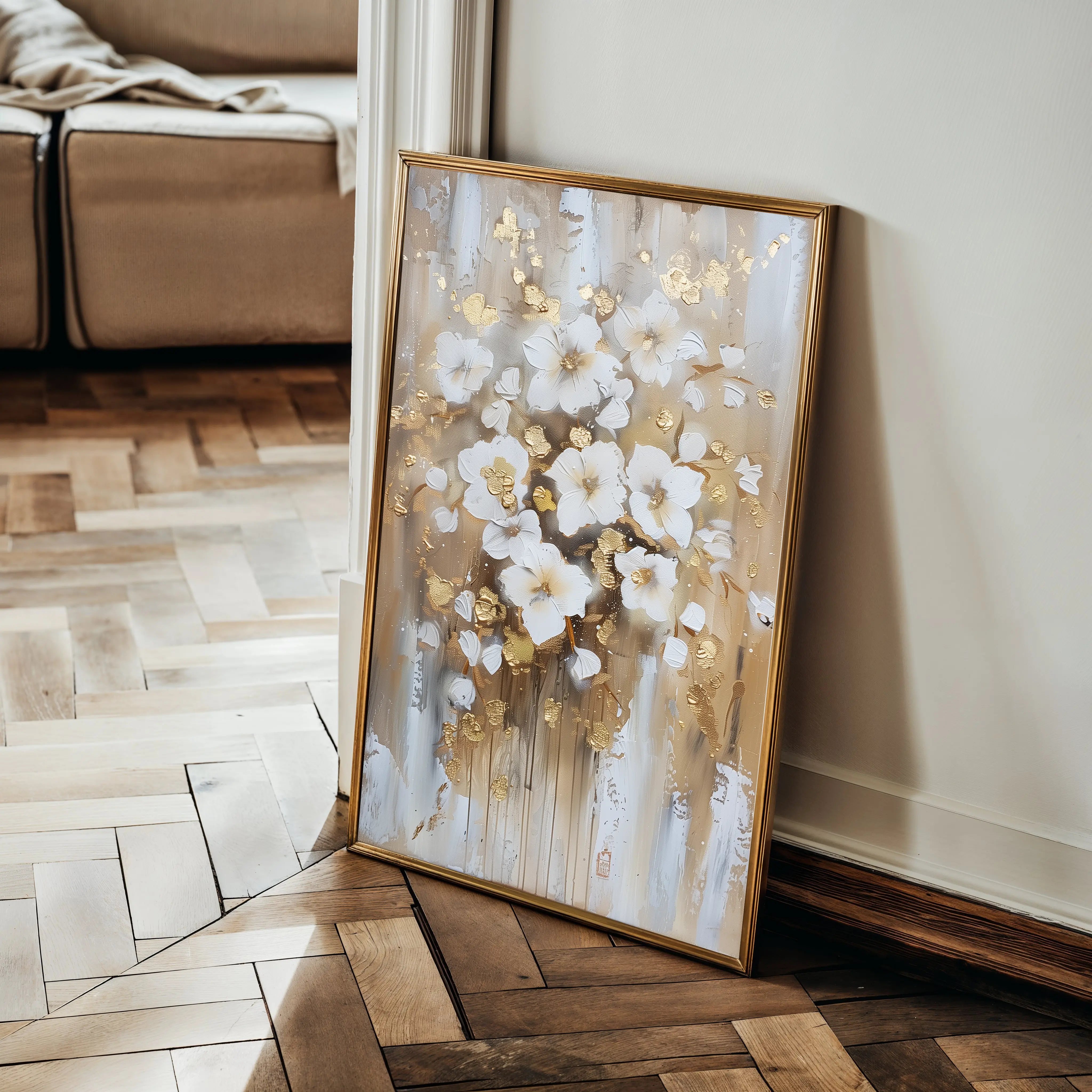 Floral Canvas Wall Art WAD731-F 90 x 60 cm / Stretched on hidden frame