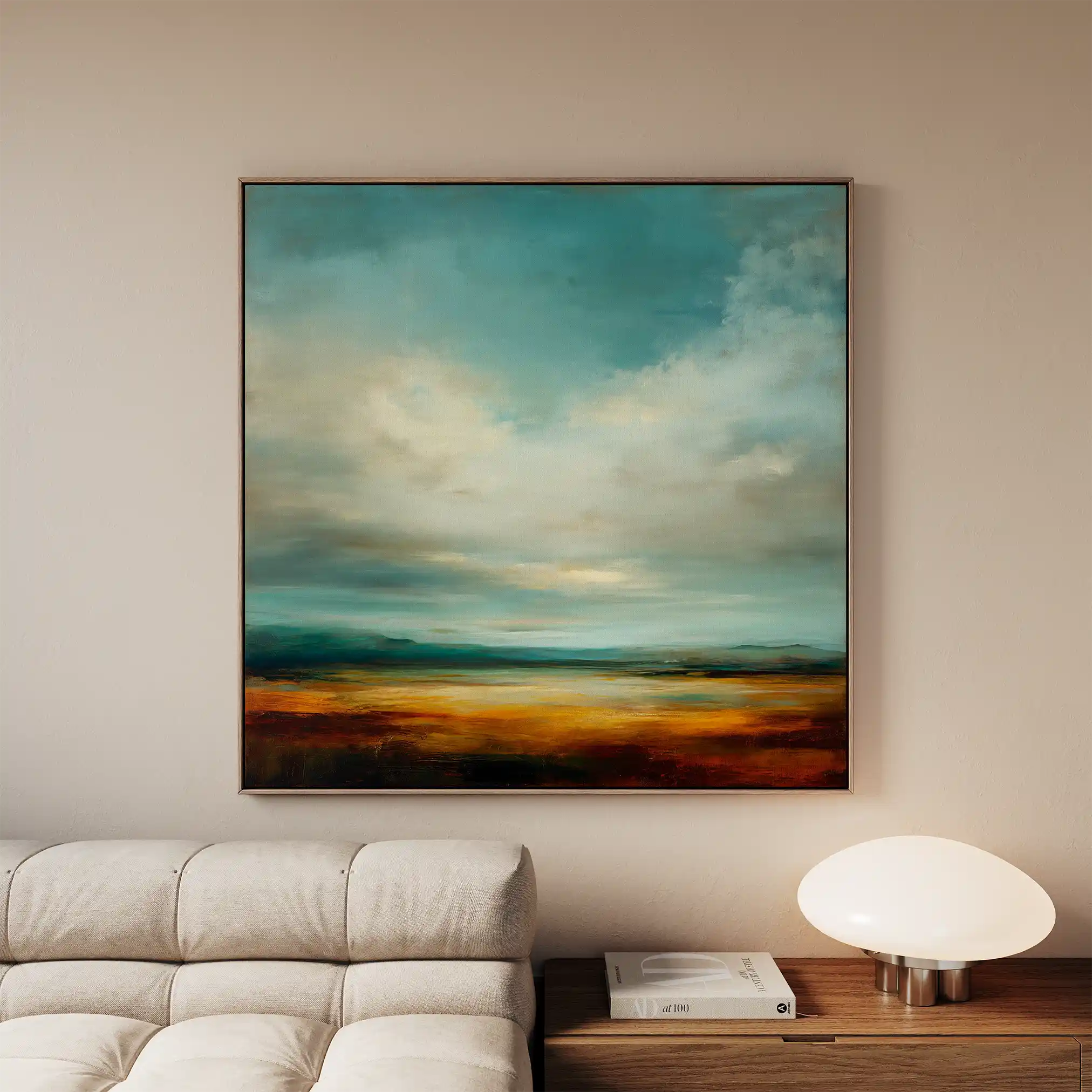 Abstract Canvas Wall Art WAD733-A 80 x 80 cm / Stretched on hidden frame