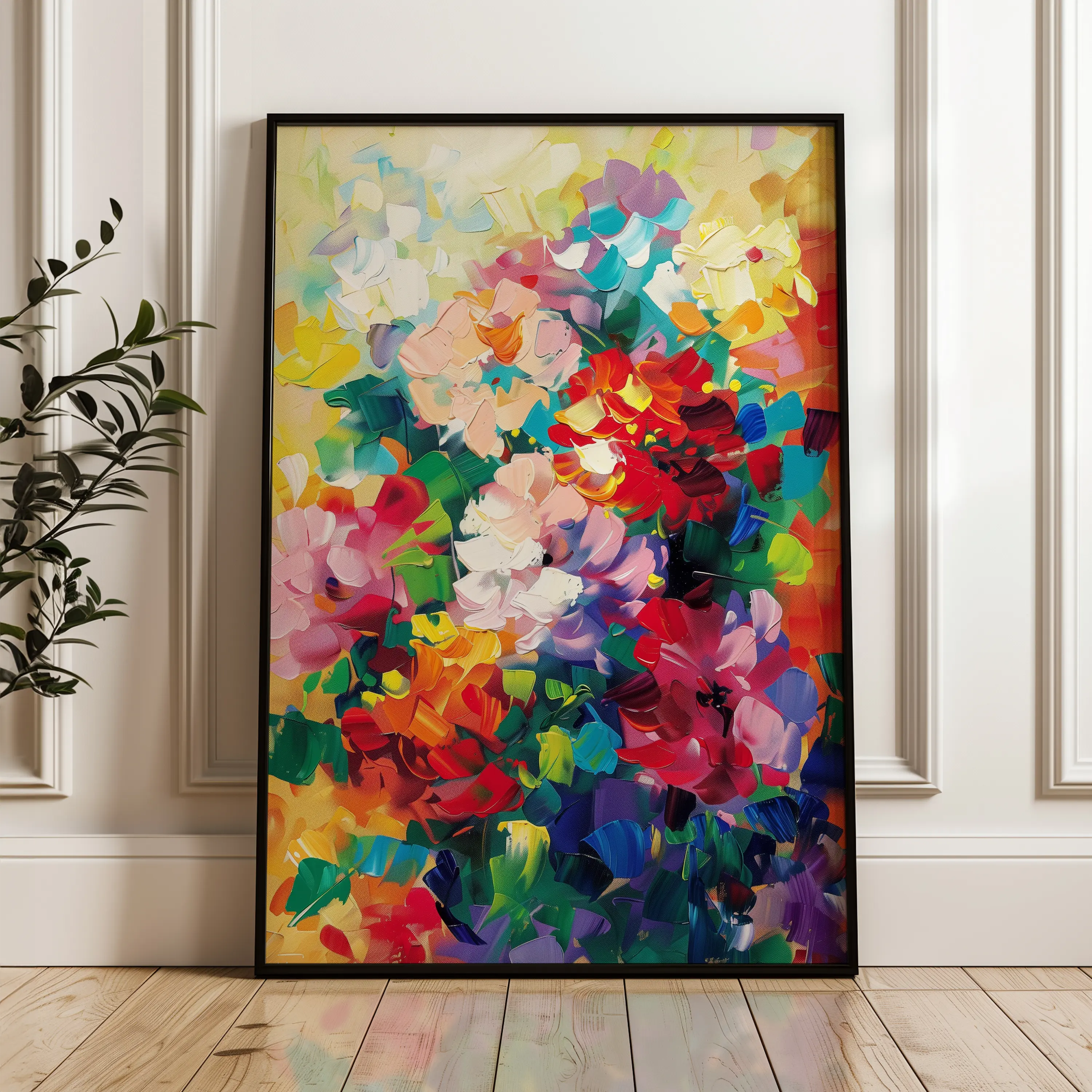 Floral Canvas Wall Art WAD733-F 90 x 60 cm / Stretched on hidden frame