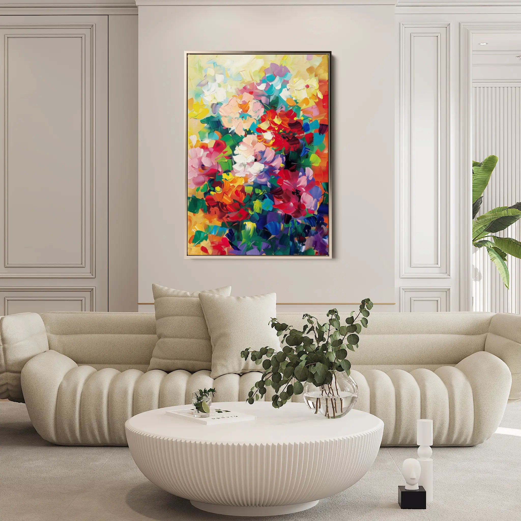 Floral Canvas Wall Art WAD733-F 90 x 60 cm / Stretched on hidden frame