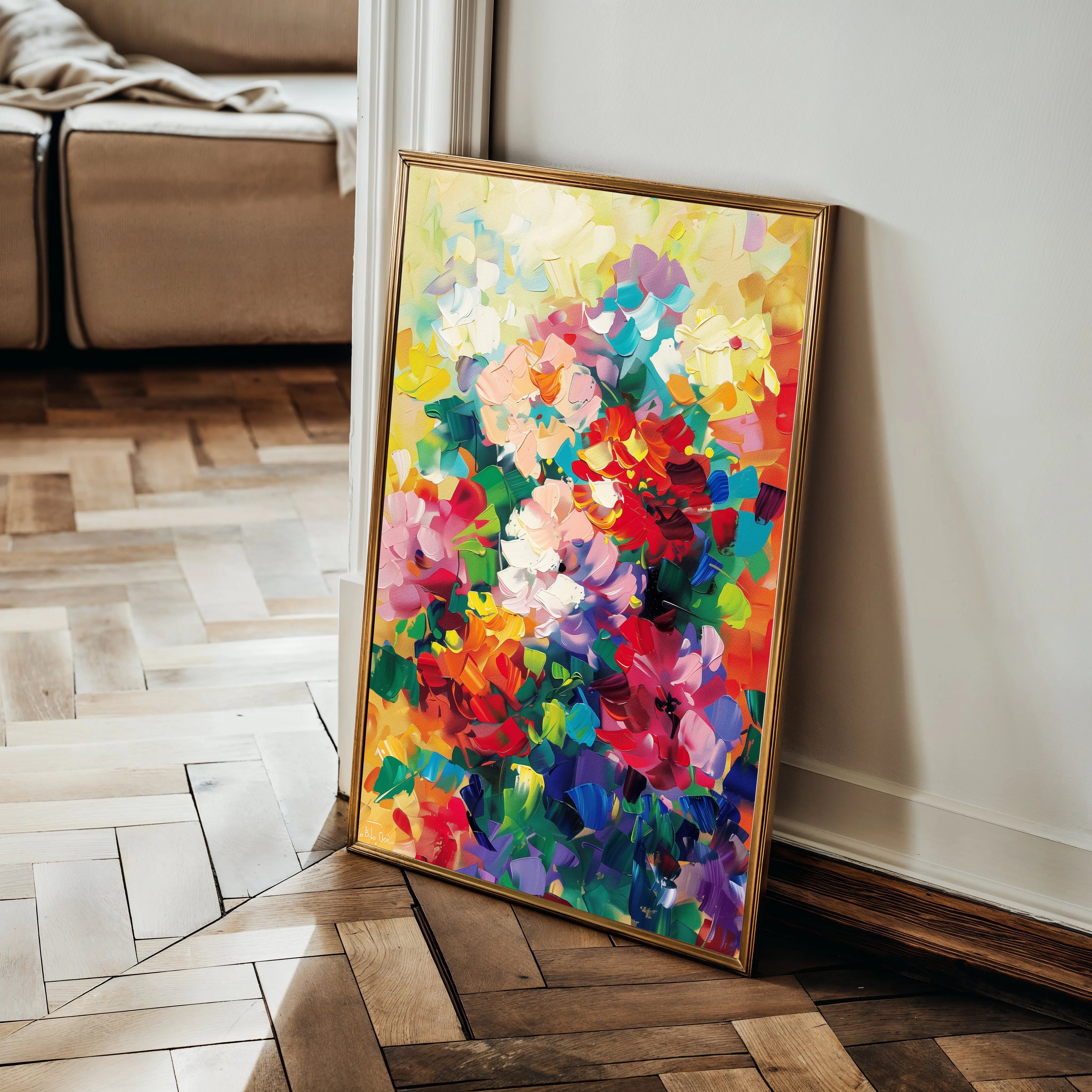 Floral Canvas Wall Art WAD733-F 90 x 60 cm / Stretched on hidden frame