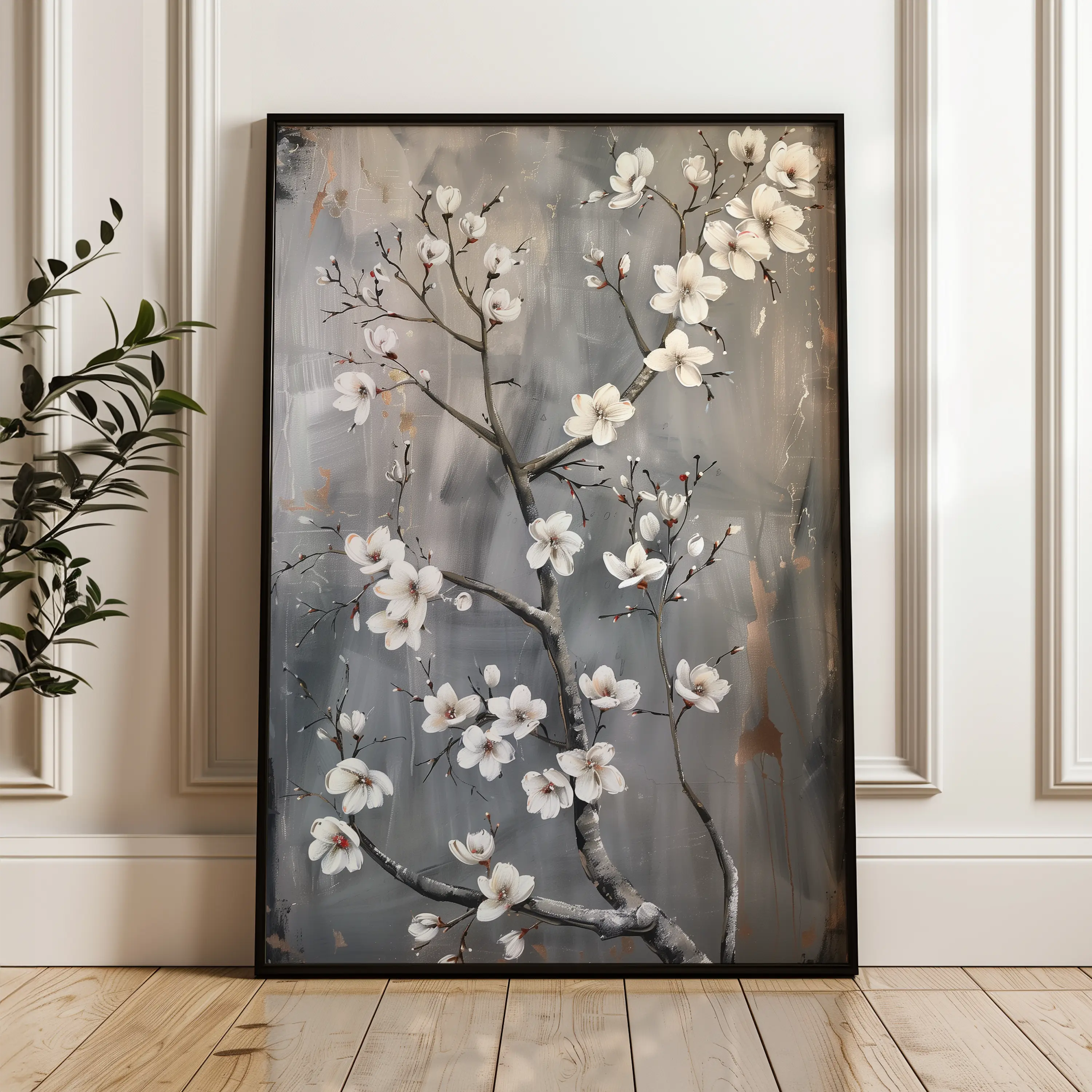 Floral Canvas Wall Art WAD734-F 90 x 60 cm / Stretched on hidden frame