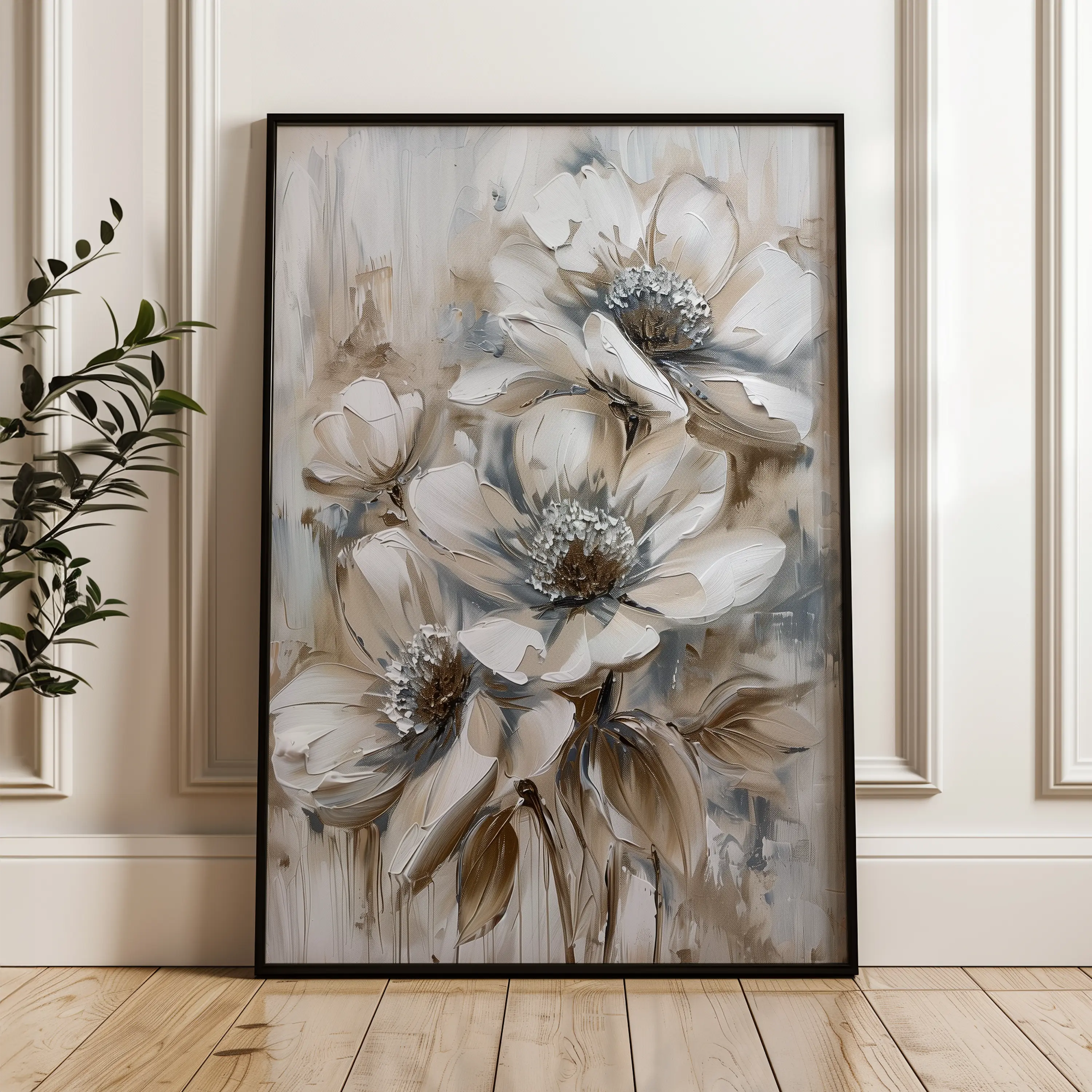 Floral Canvas Wall Art WAD735-F 90 x 60 cm / Stretched on hidden frame