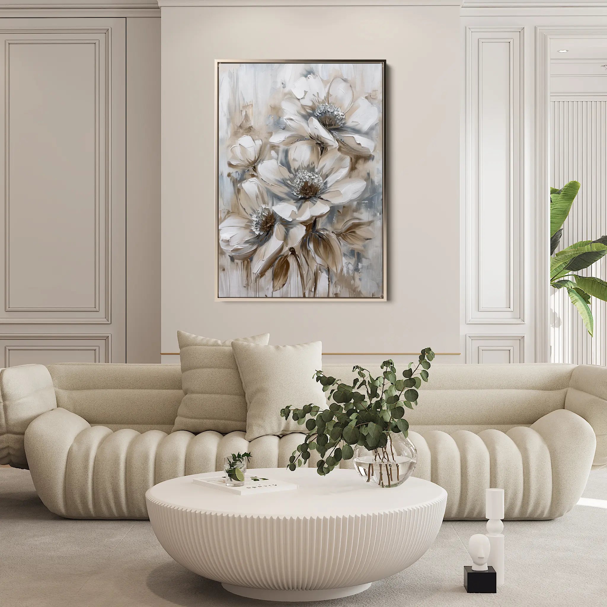 Floral Canvas Wall Art WAD735-F 90 x 60 cm / Stretched on hidden frame