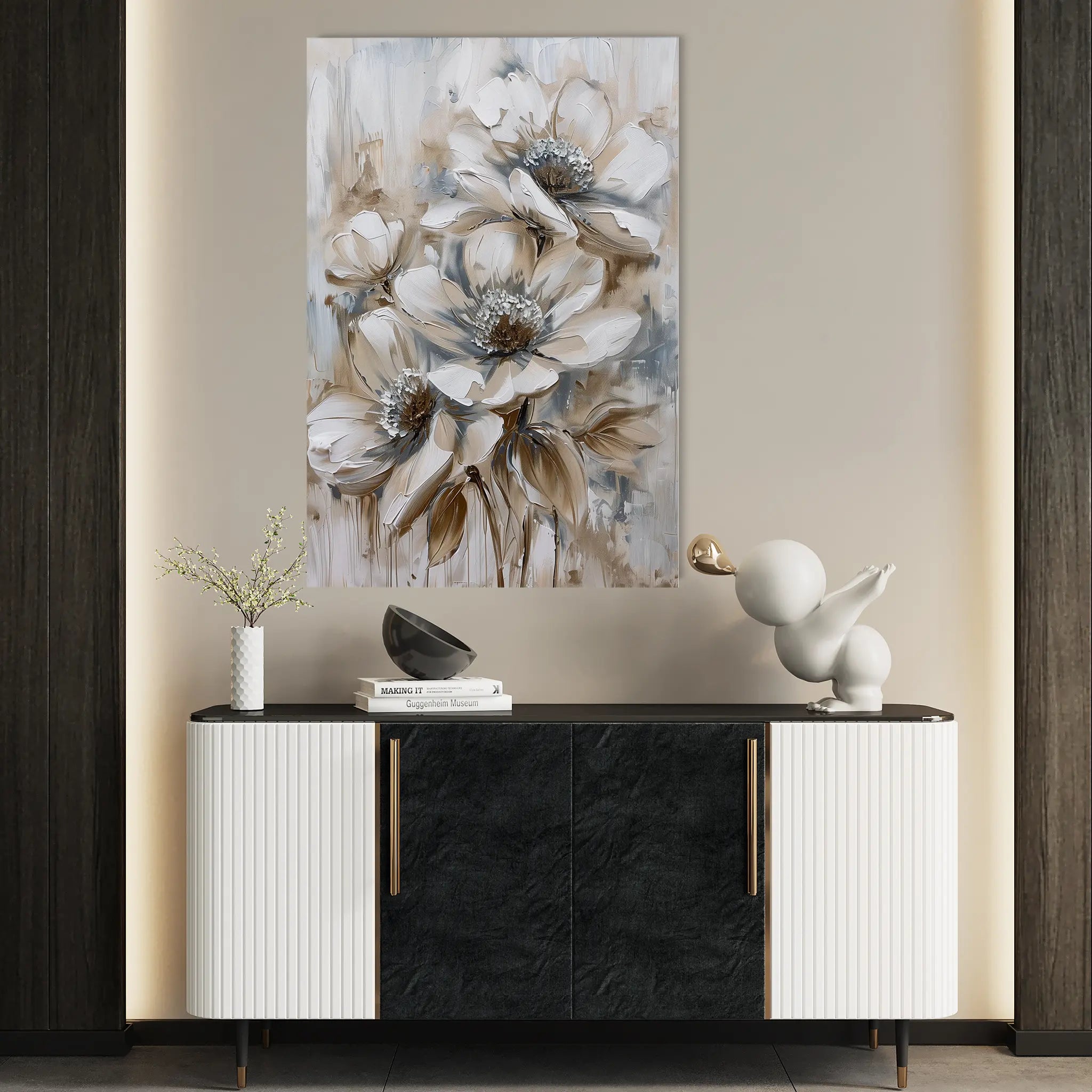 Floral Canvas Wall Art WAD735-F 90 x 60 cm / Stretched on hidden frame