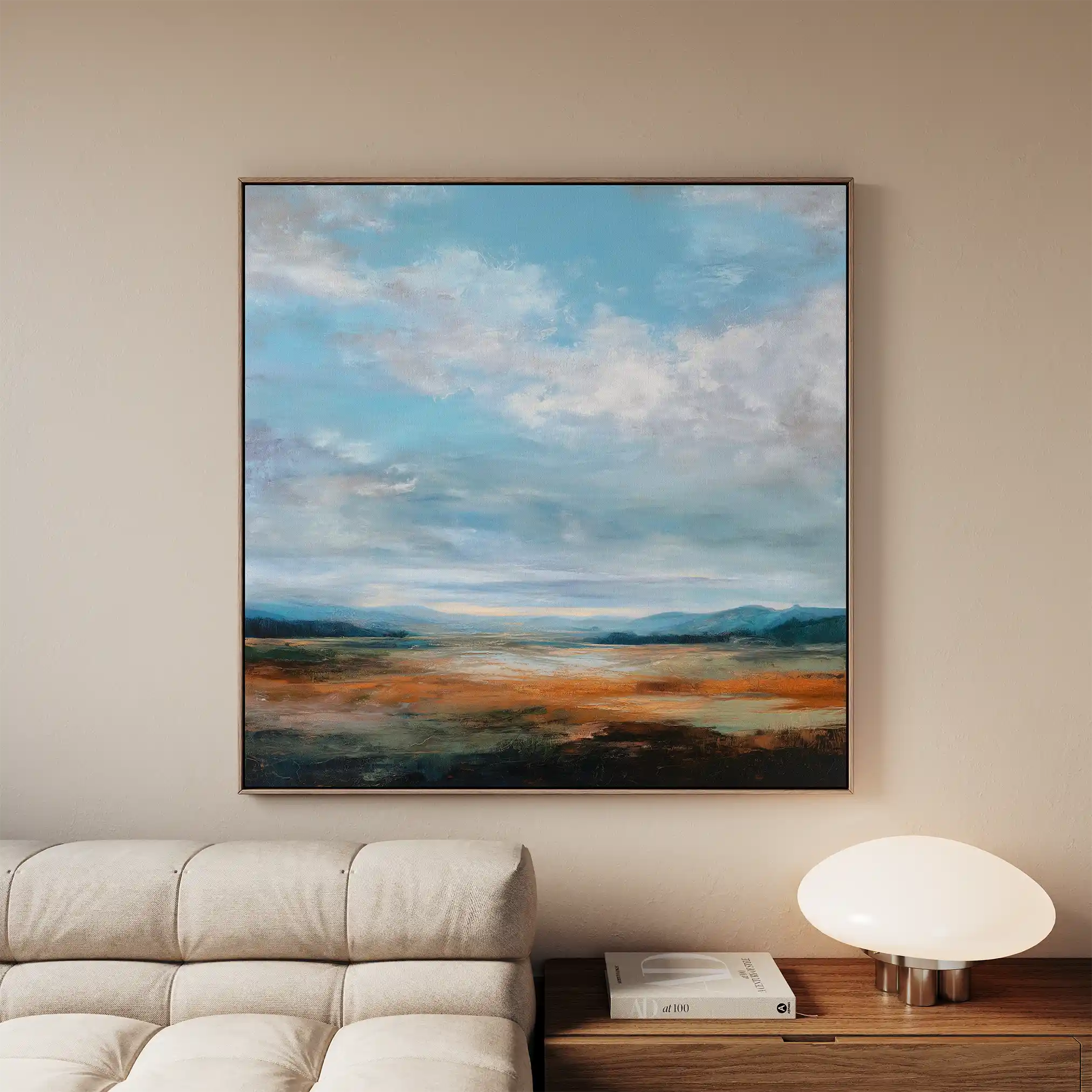 Abstract Canvas Wall Art WAD736-A 80 x 80 cm / Stretched on hidden frame