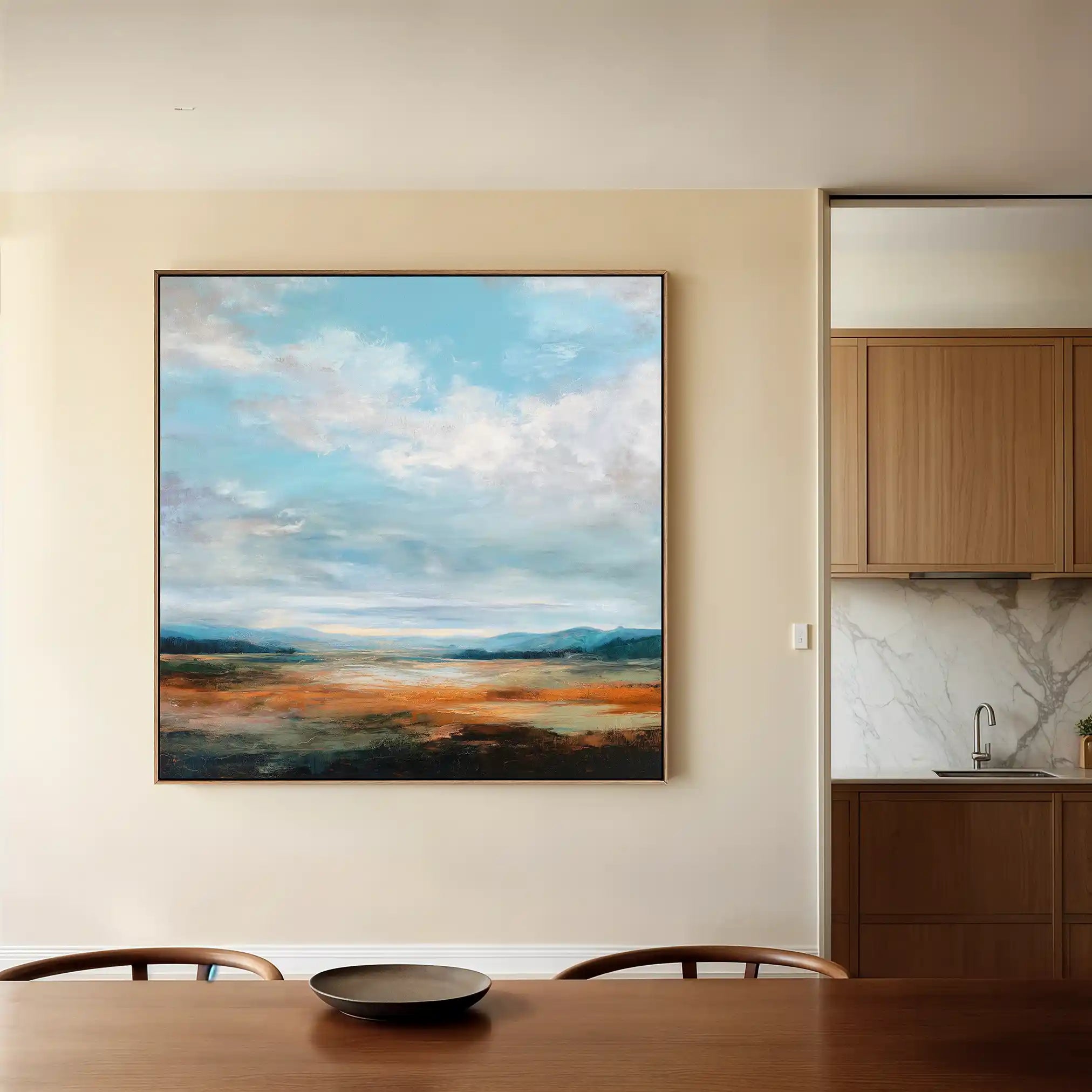 Abstract Canvas Wall Art WAD736-A 80 x 80 cm / Stretched on hidden frame