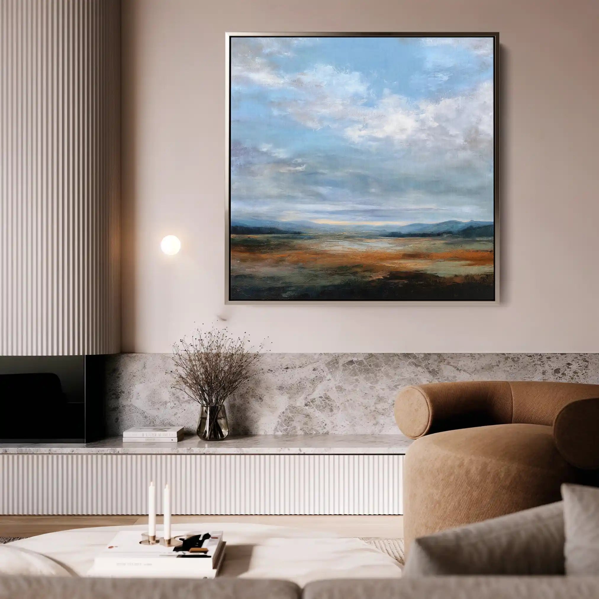Abstract Canvas Wall Art WAD736-A 80 x 80 cm / Stretched on hidden frame
