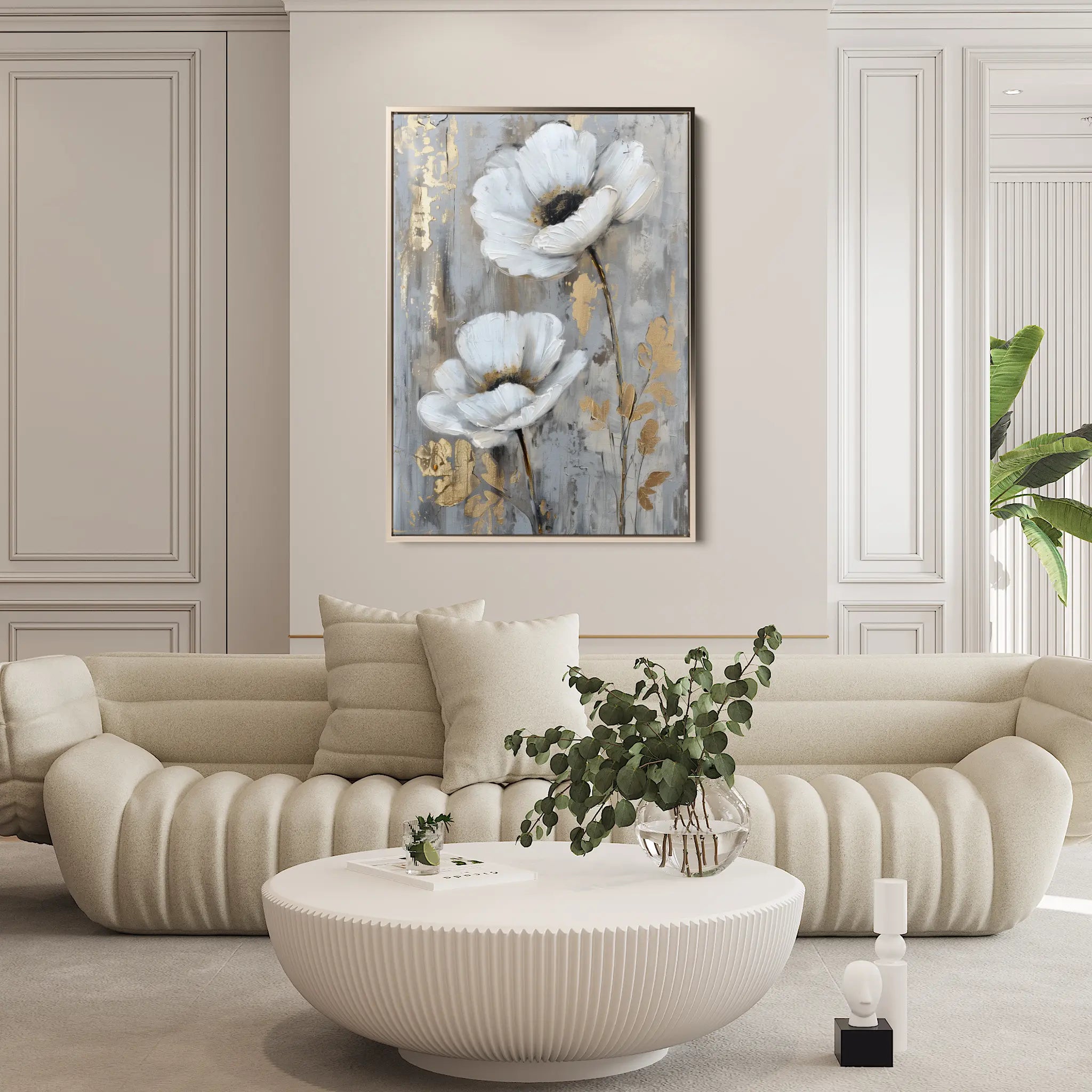 Floral Canvas Wall Art WAD736-F 90 x 60 cm / Stretched on hidden frame