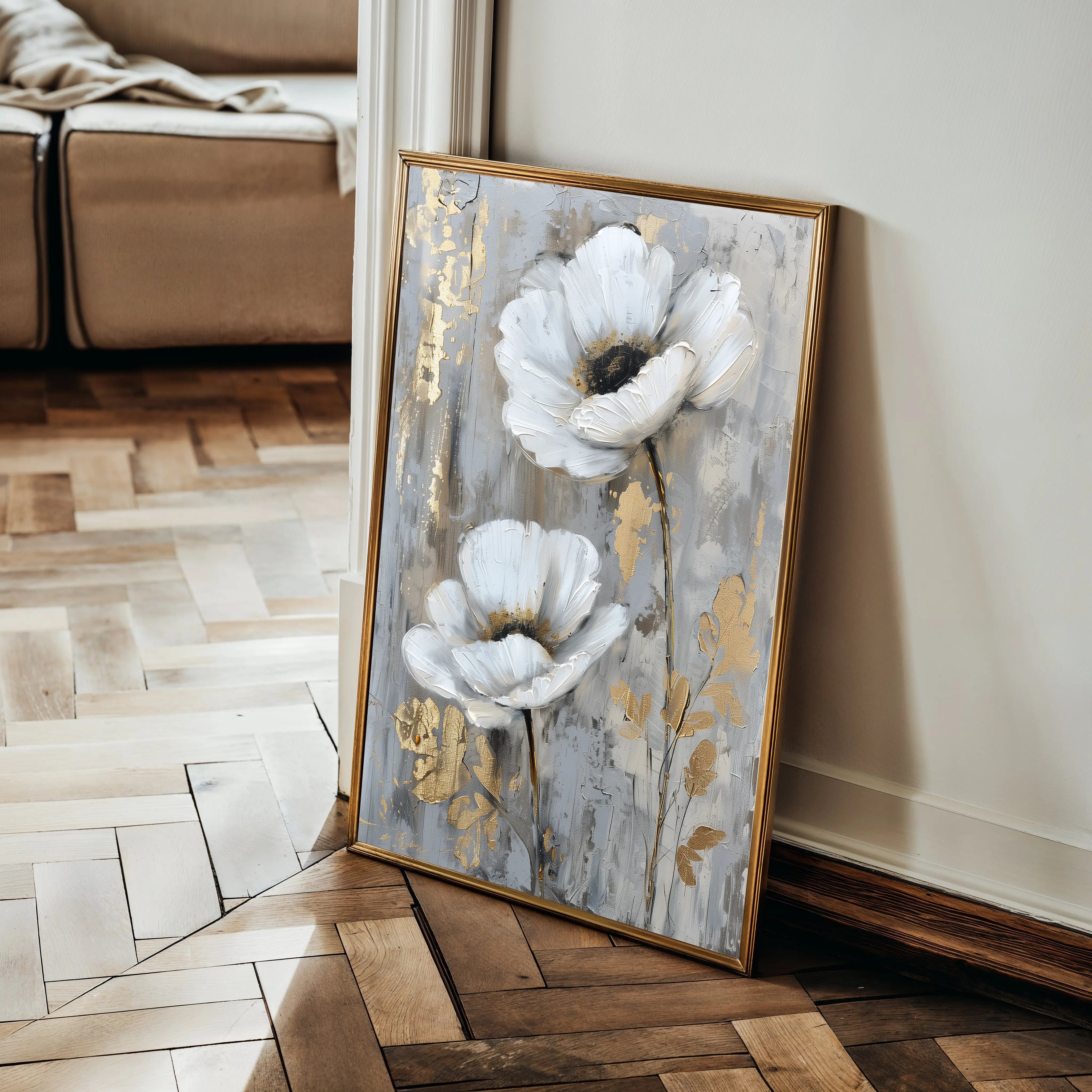 Floral Canvas Wall Art WAD736-F 90 x 60 cm / Stretched on hidden frame