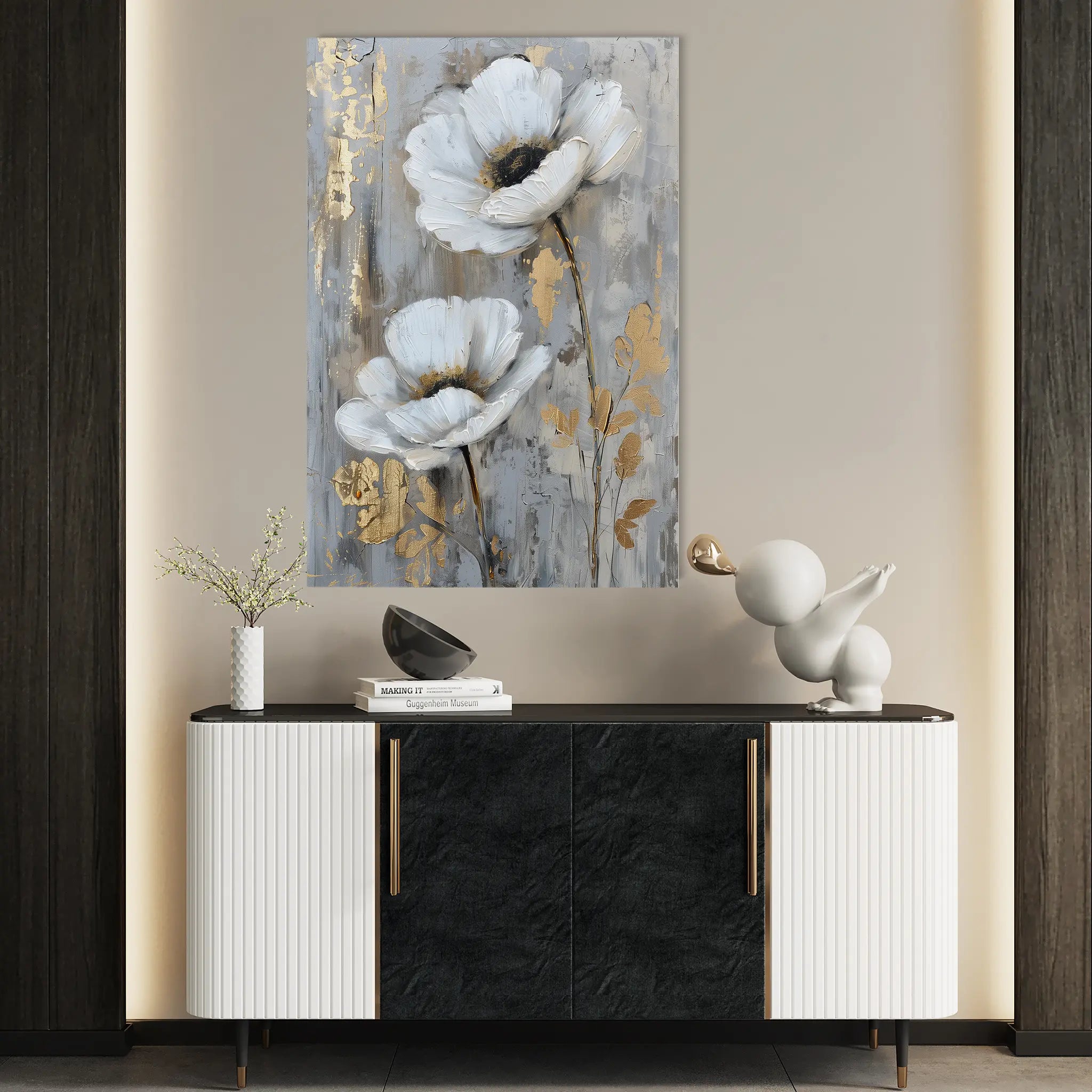 Floral Canvas Wall Art WAD736-F 90 x 60 cm / Stretched on hidden frame