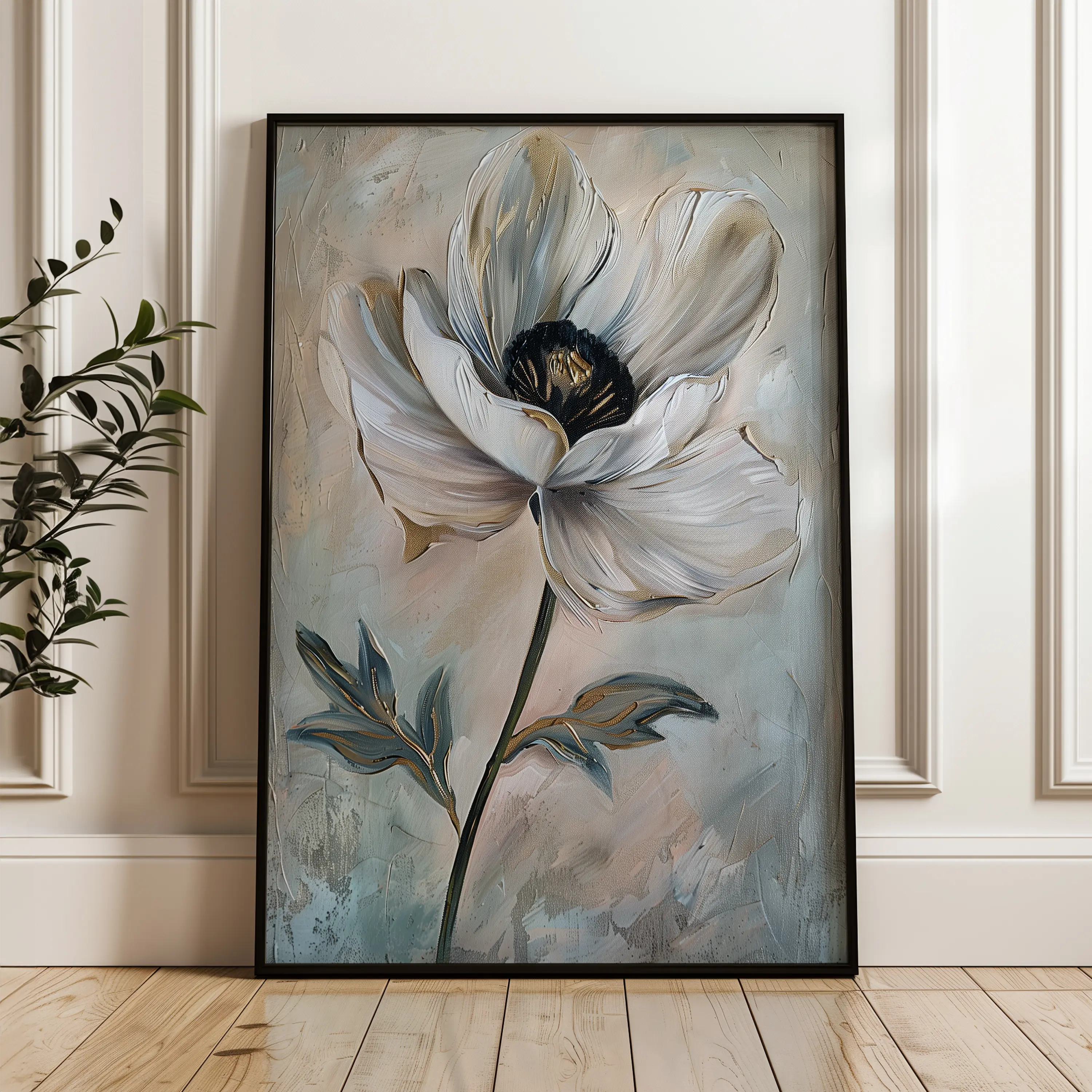 Floral Canvas Wall Art WAD737-F 90 x 60 cm / Stretched on hidden frame