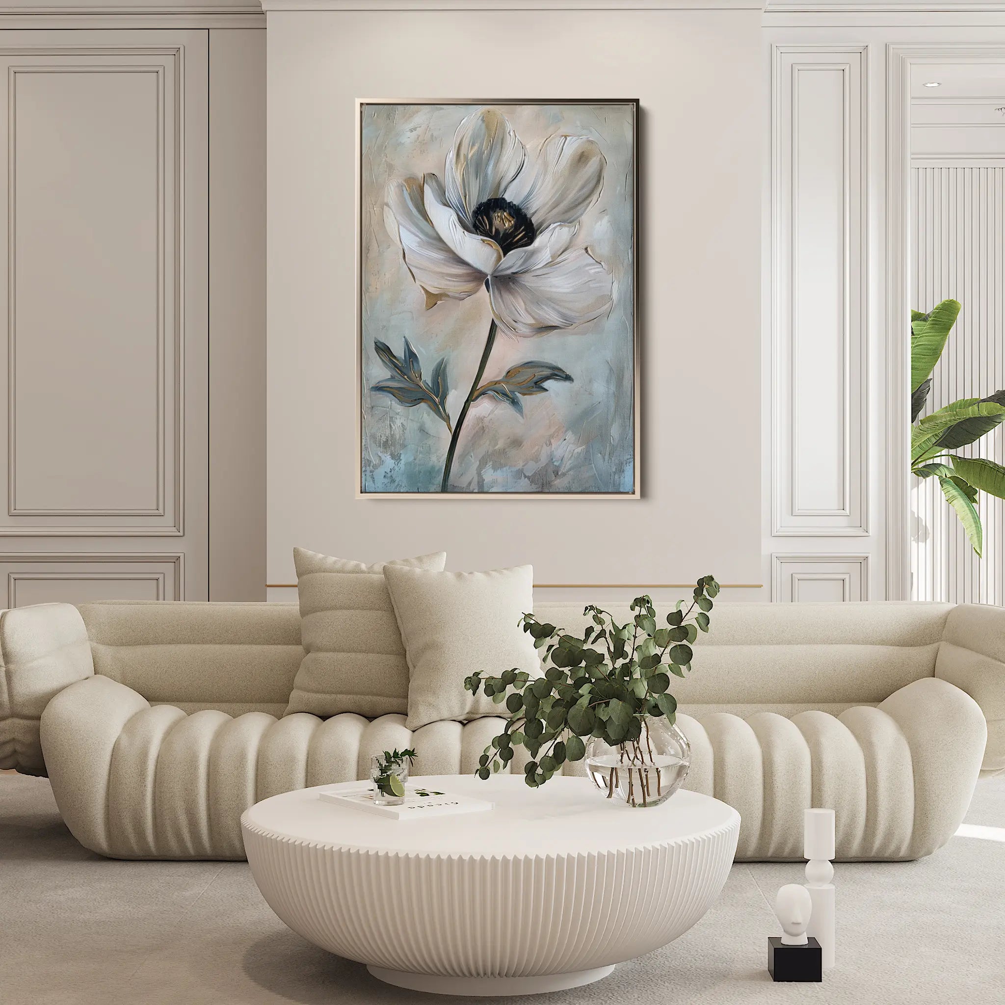 Floral Canvas Wall Art WAD737-F 90 x 60 cm / Stretched on hidden frame