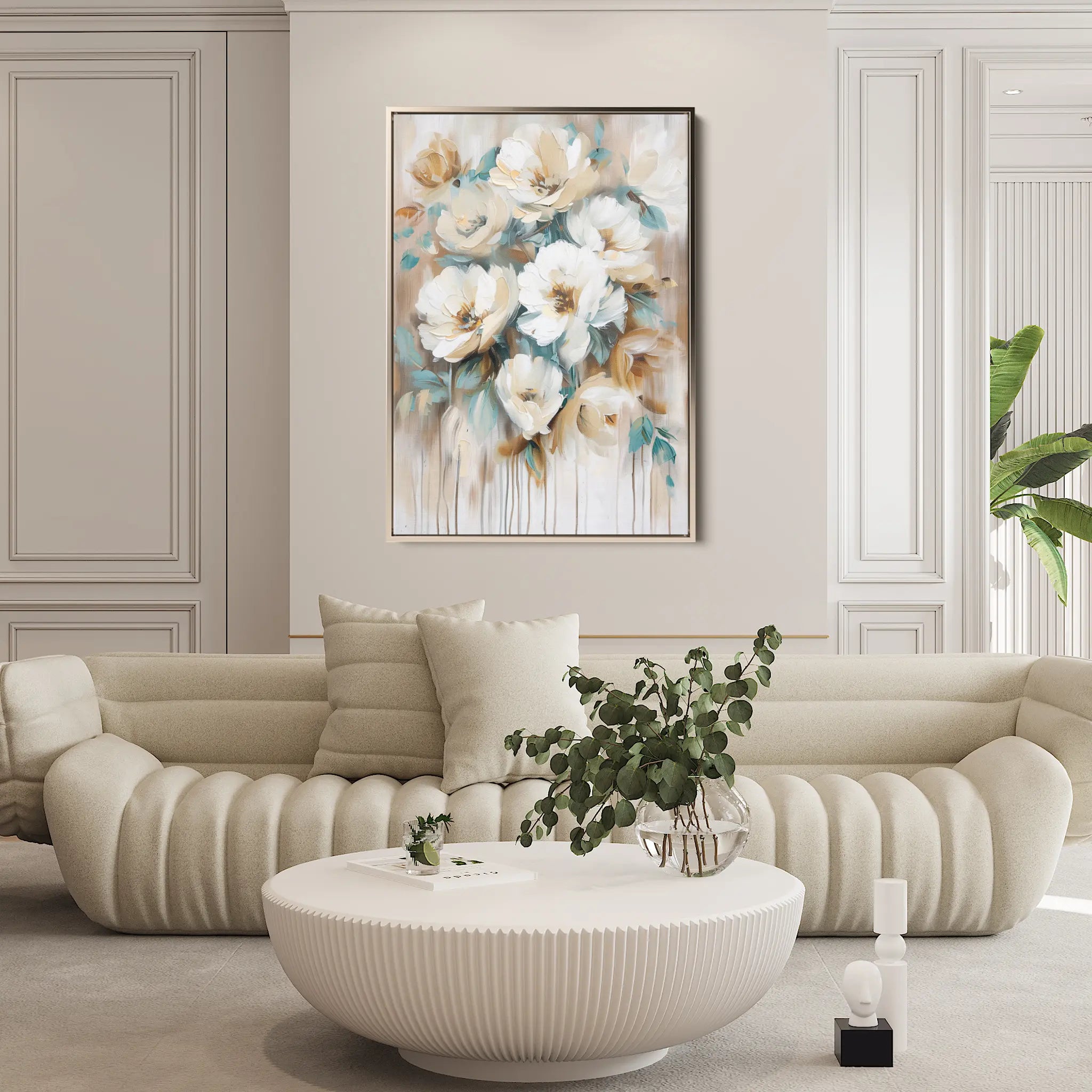 Floral Canvas Wall Art WAD739-F 90 x 60 cm / Stretched on hidden frame