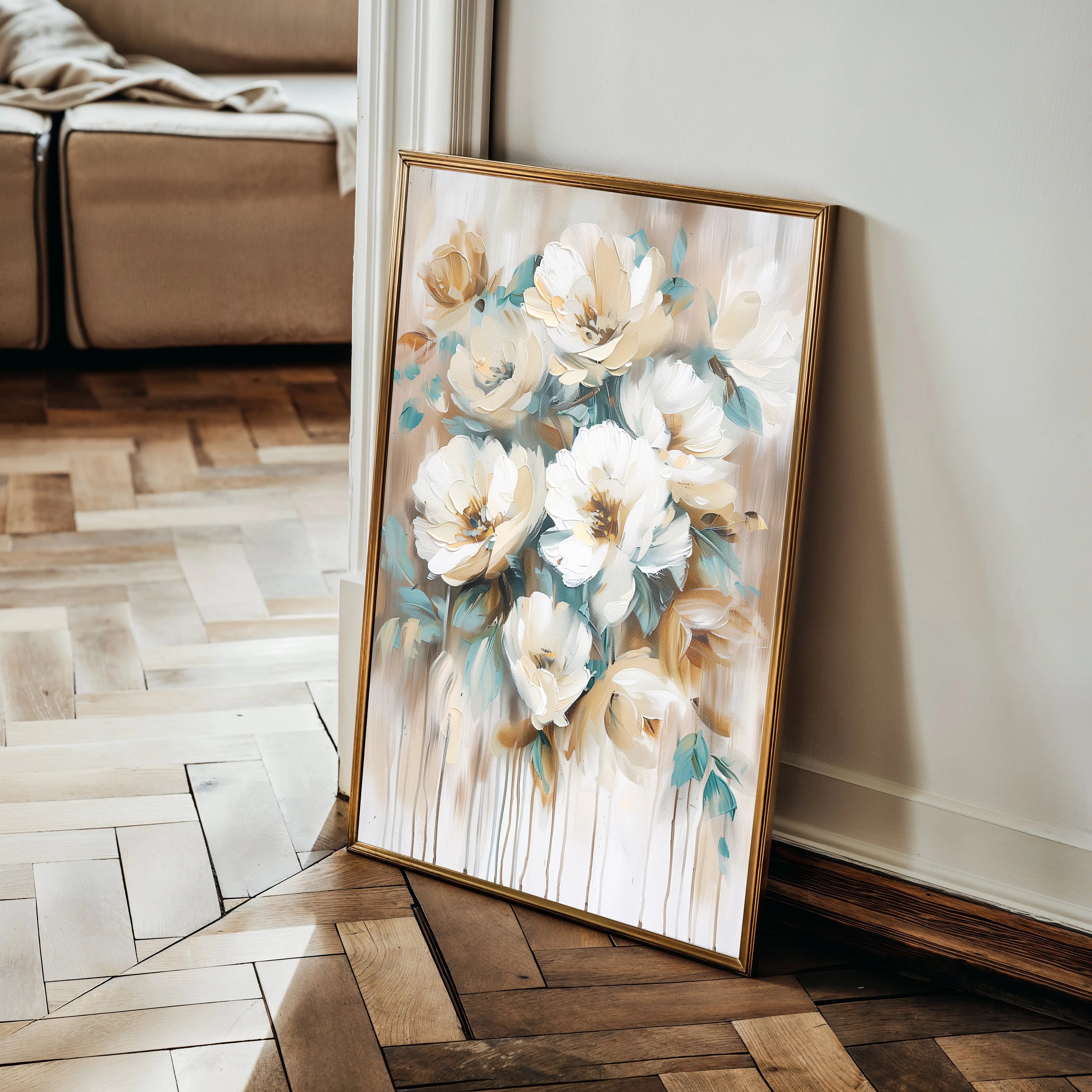 Floral Canvas Wall Art WAD739-F 90 x 60 cm / Stretched on hidden frame