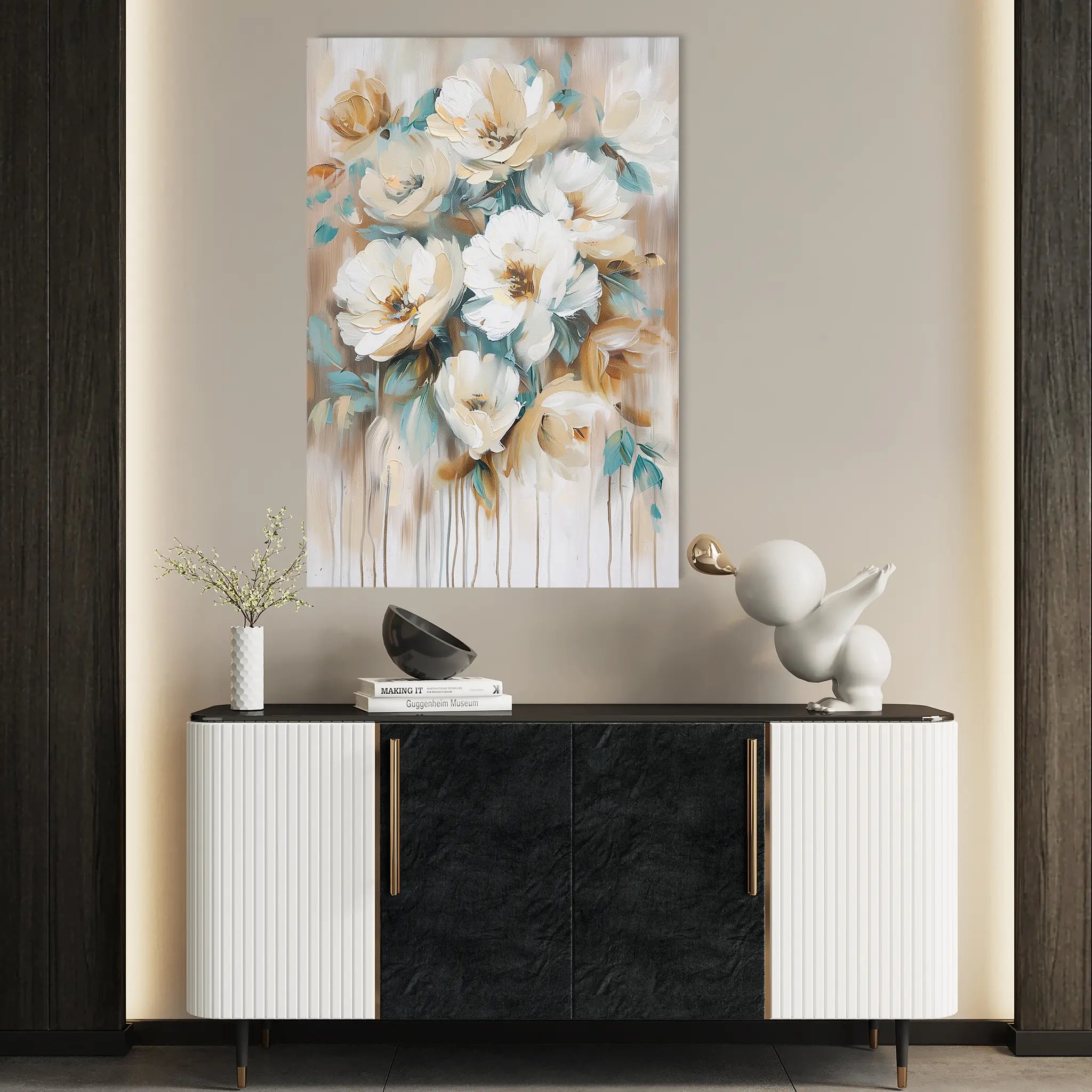 Floral Canvas Wall Art WAD739-F 90 x 60 cm / Stretched on hidden frame