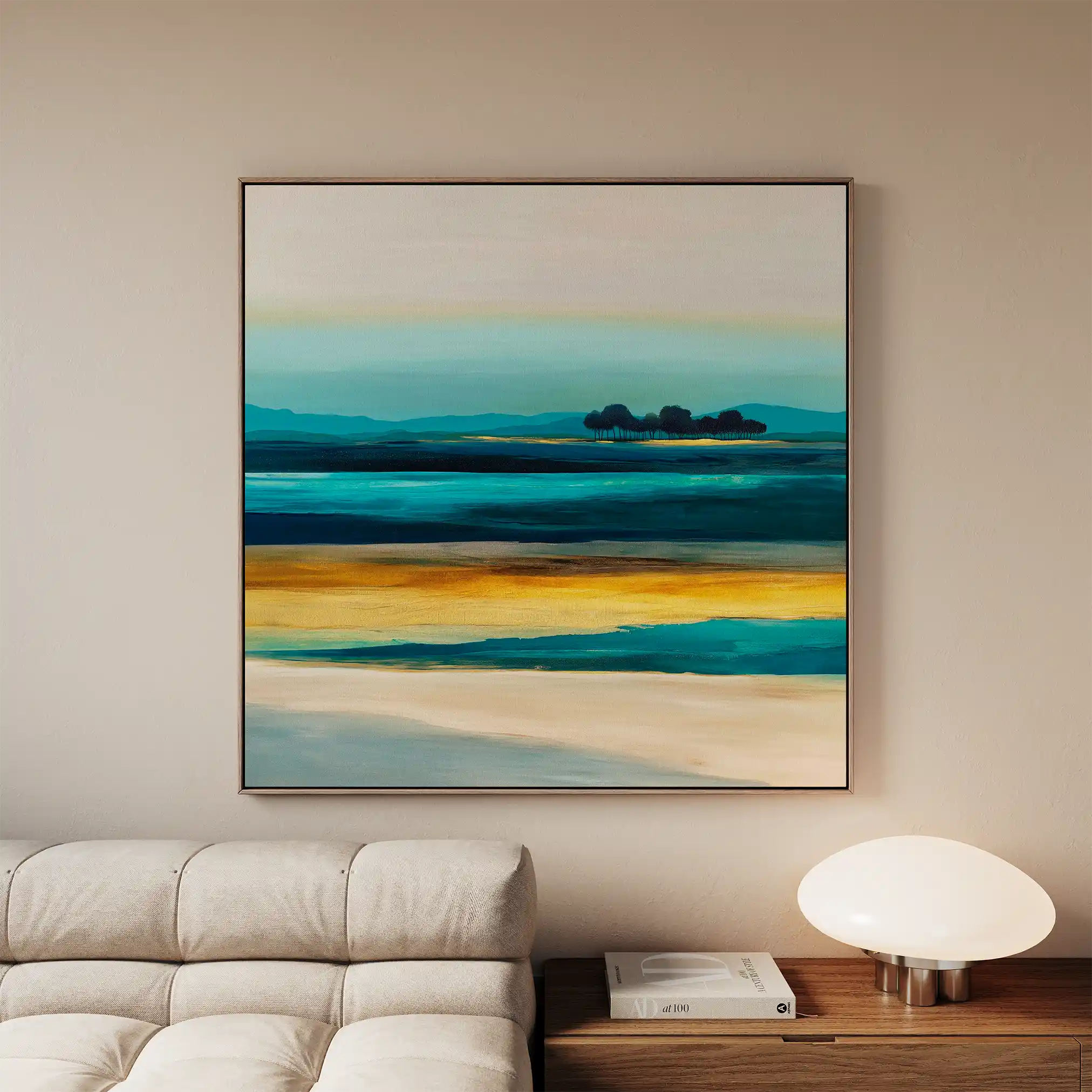 Abstract Canvas Wall Art WAD740-A 80 x 80 cm / Stretched on hidden frame