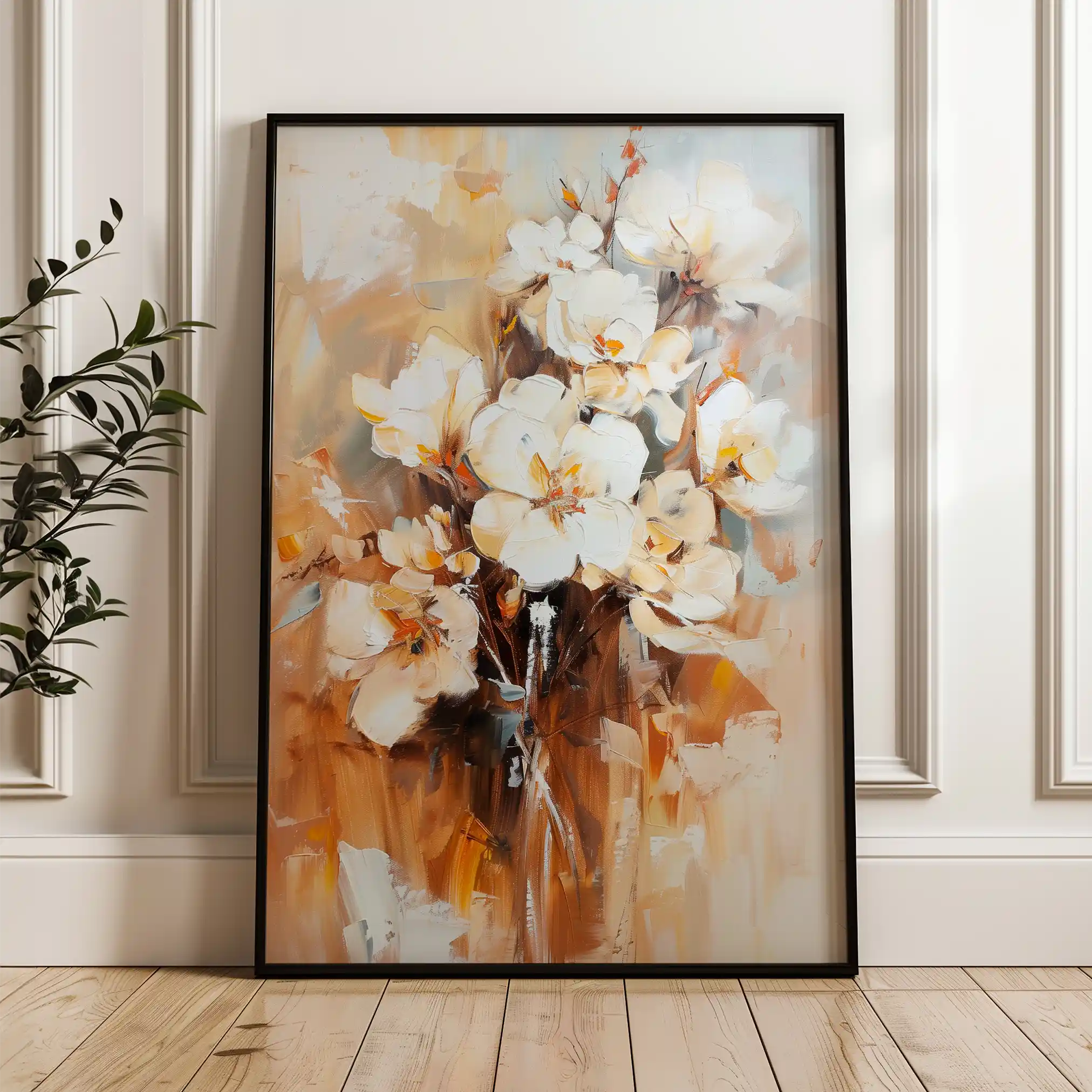 Floral Canvas Wall Art WAD741-F 90 x 60 cm / Stretched on hidden frame