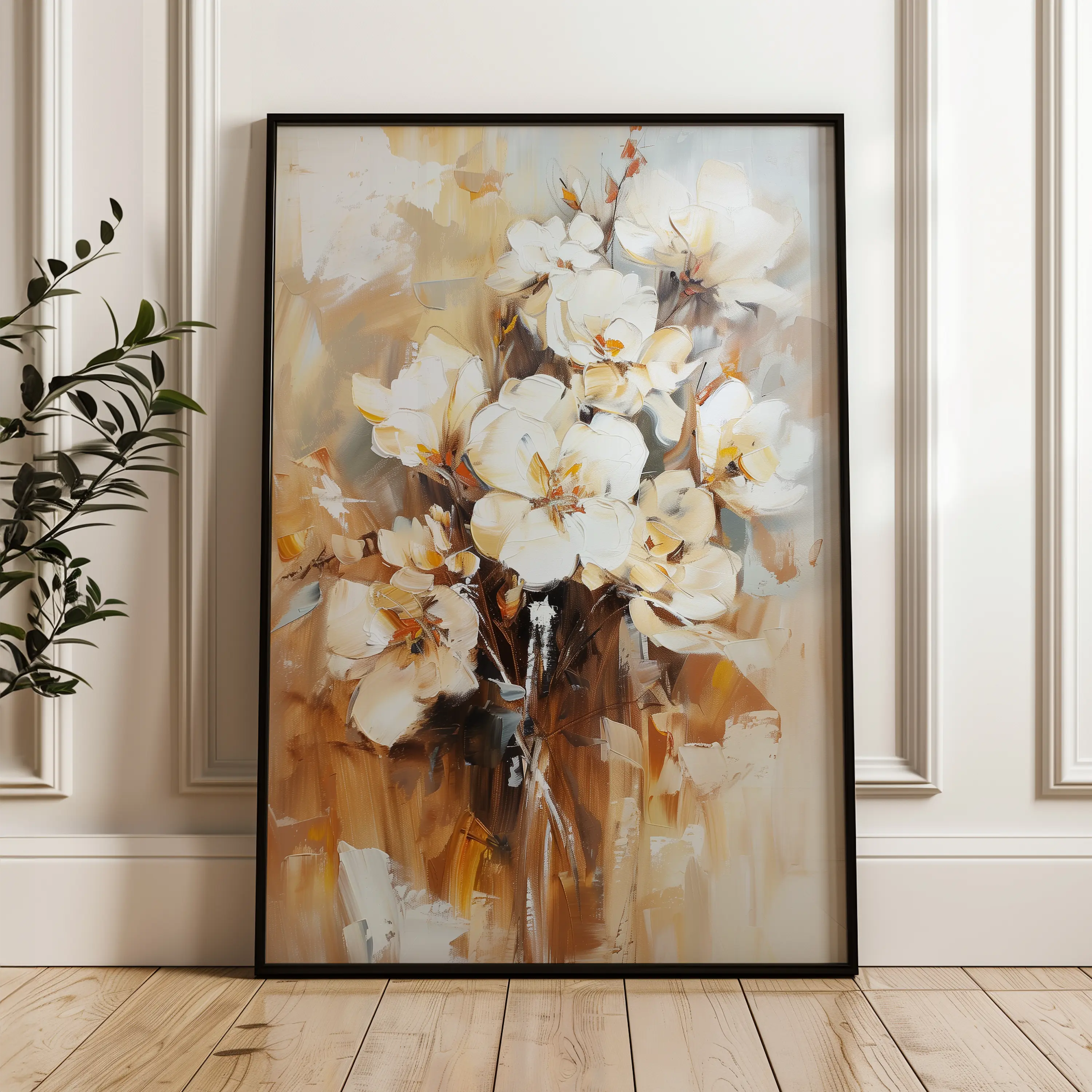 Floral Canvas Wall Art WAD741-F 90 x 60 cm / Stretched on hidden frame