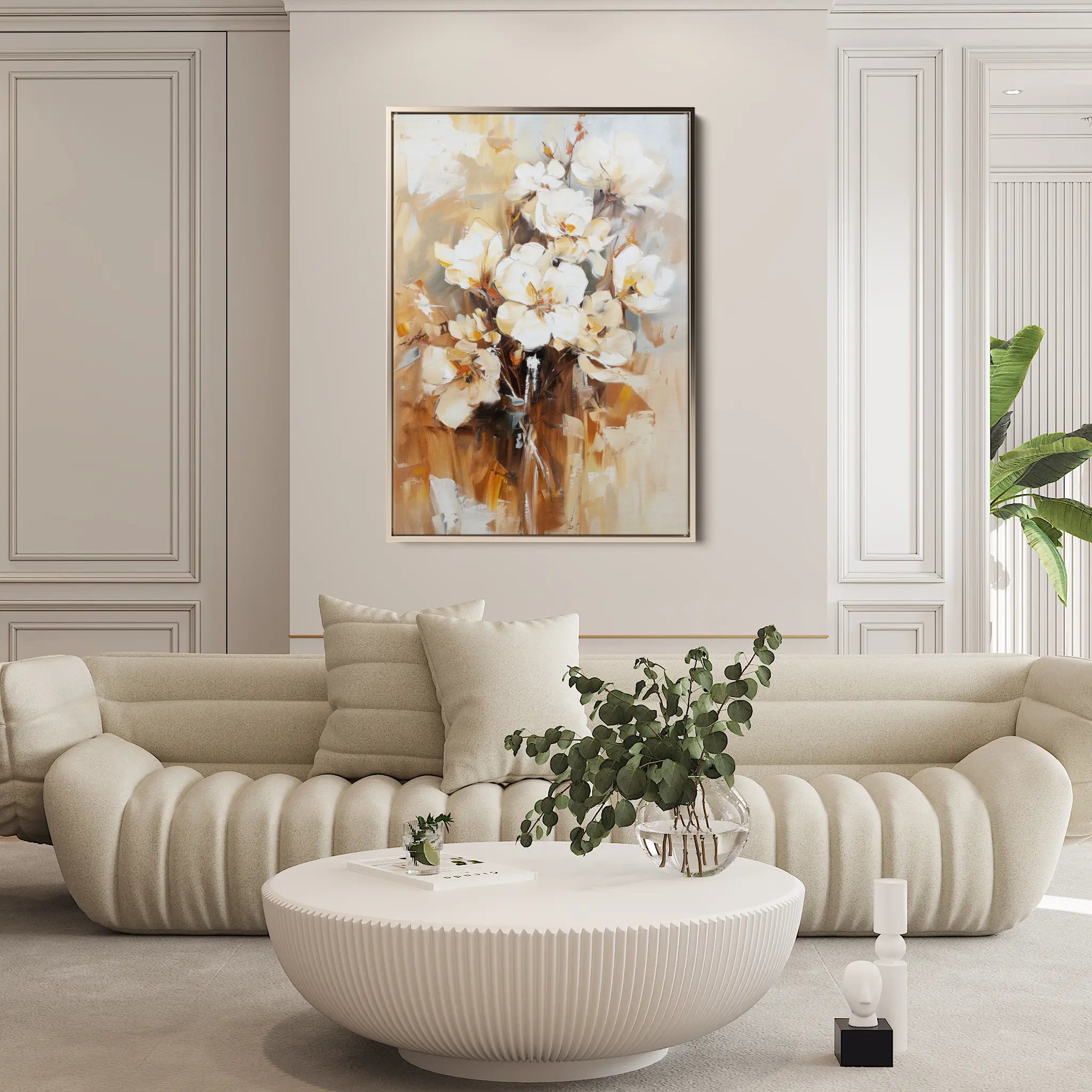 Floral Canvas Wall Art WAD741-F 90 x 60 cm / Stretched on hidden frame