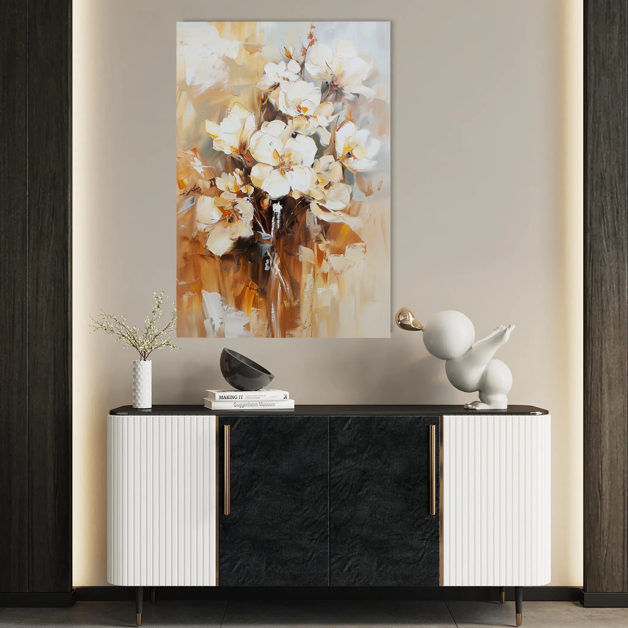 Floral Canvas Wall Art WAD741-F 90 x 60 cm / Stretched on hidden frame