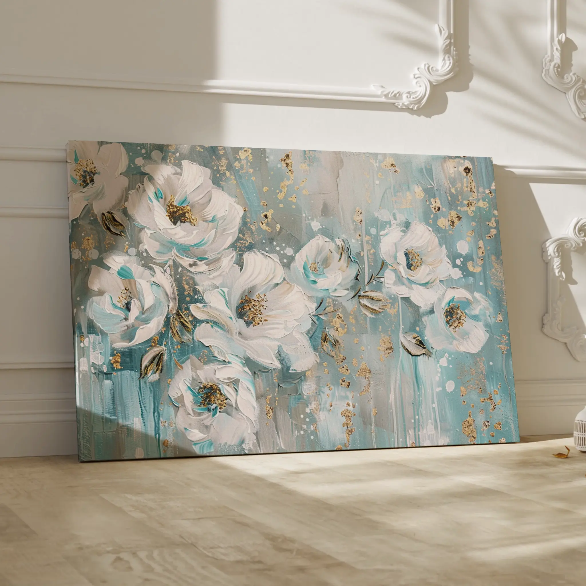 Floral Canvas Wall Art WAD742-F 90 x 60 cm / Stretched on hidden frame