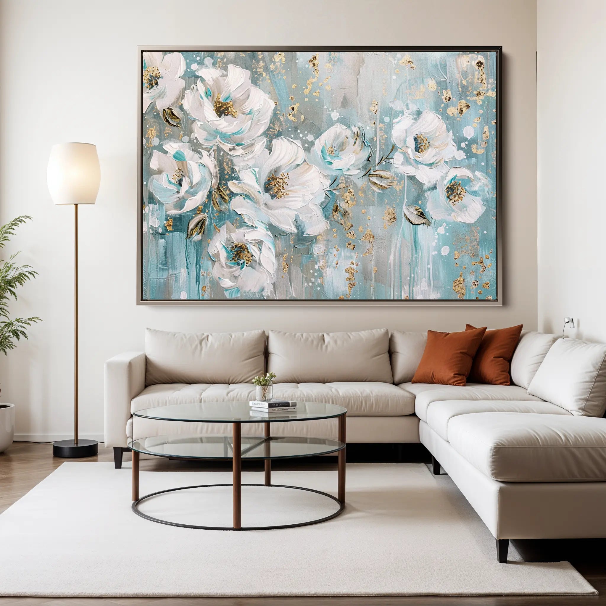 Floral Canvas Wall Art WAD742-F 90 x 60 cm / Stretched on hidden frame