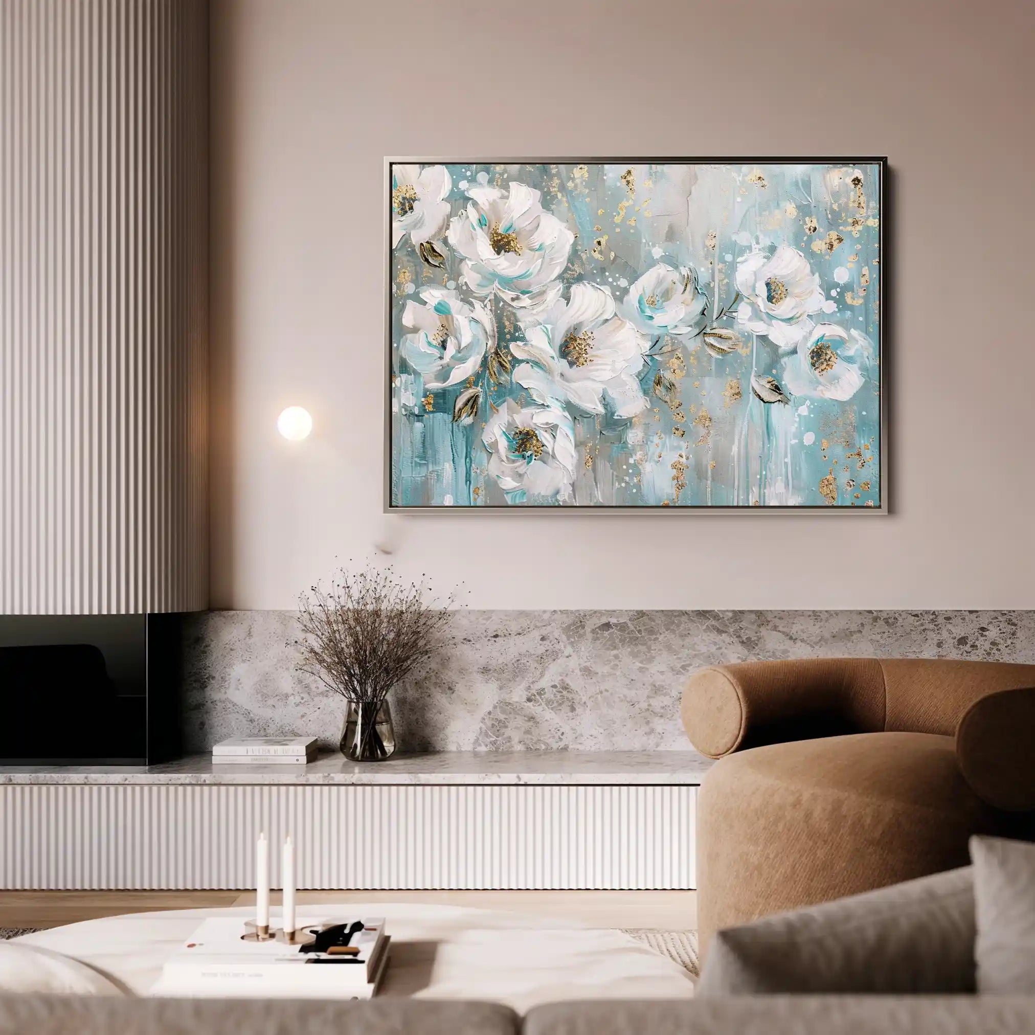 Floral Canvas Wall Art WAD742-F 90 x 60 cm / Stretched on hidden frame