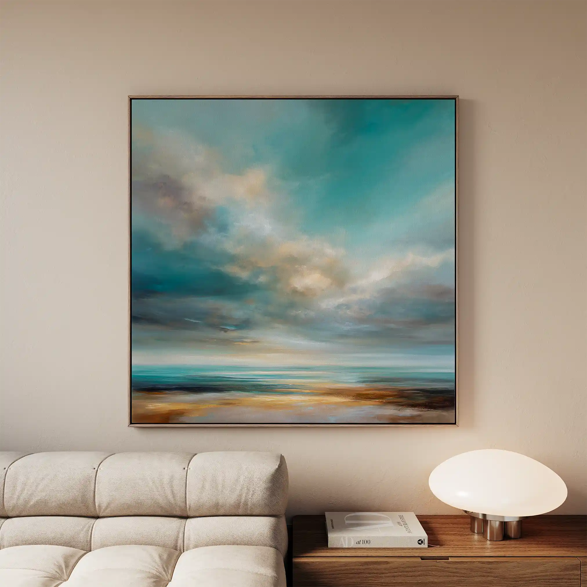 Abstract Canvas Wall Art WAD743-A 80 x 80 cm / Stretched on hidden frame