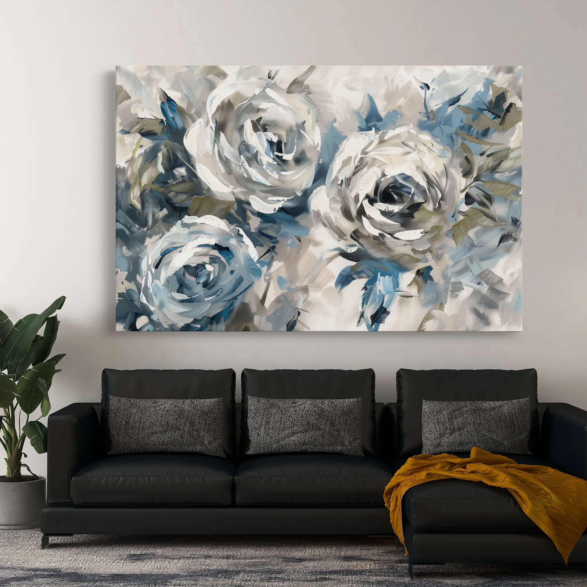 Floral Canvas Wall Art WAD744-F 90 x 60 cm / Stretched on hidden frame