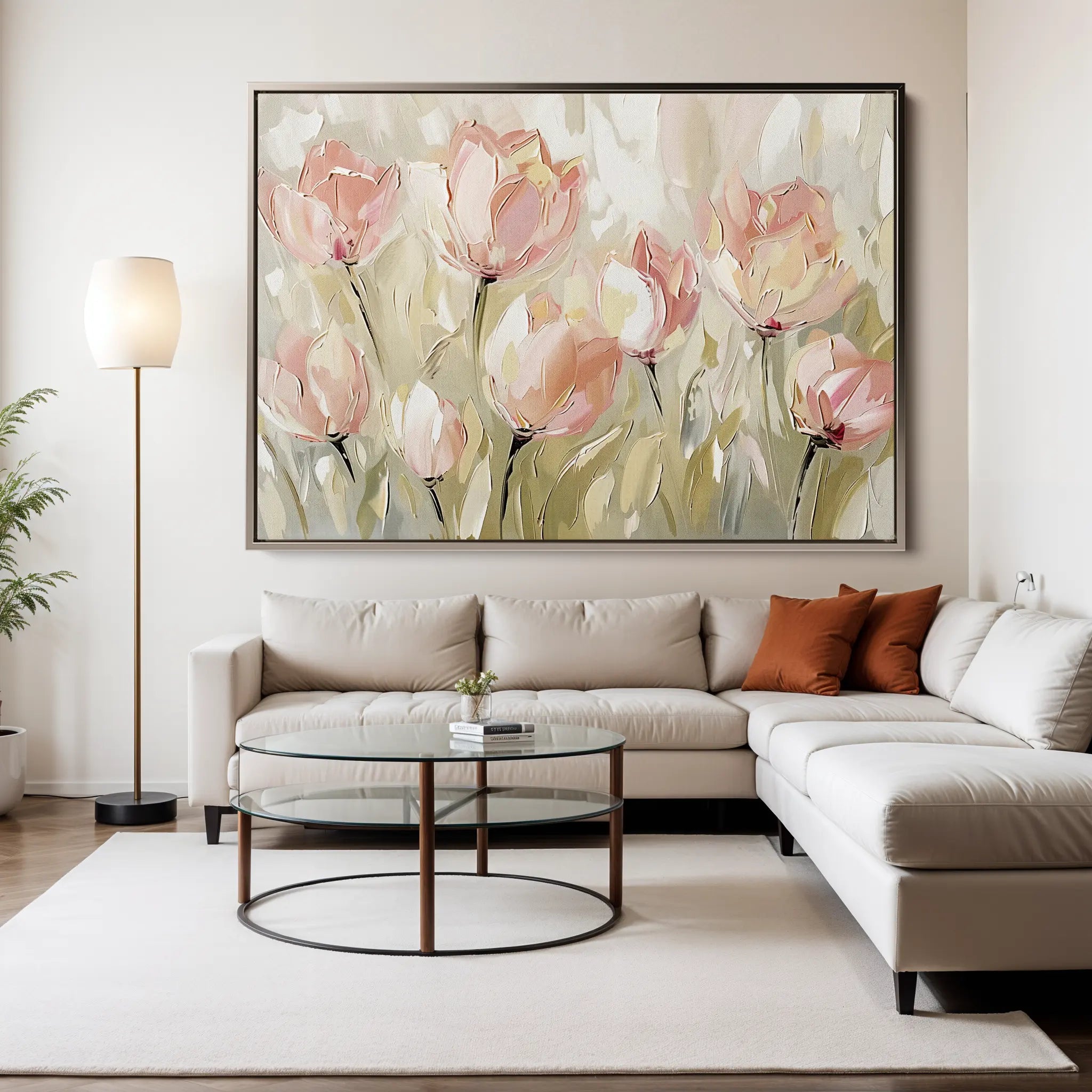 Floral Canvas Wall Art WAD745-F 90 x 60 cm / Stretched on hidden frame