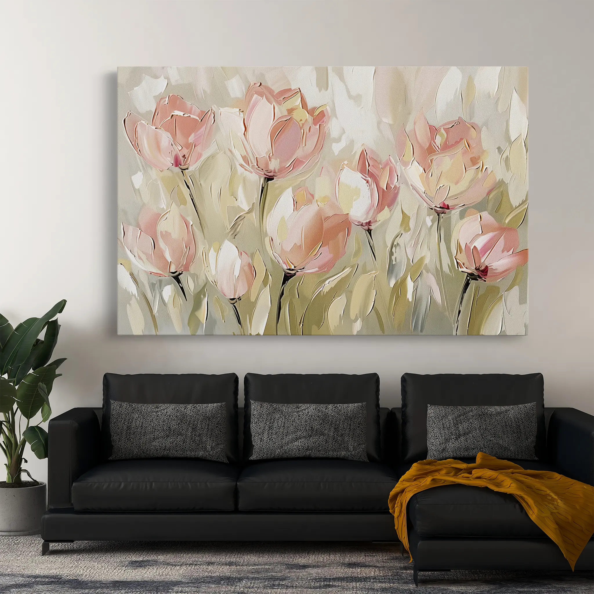 Floral Canvas Wall Art WAD745-F 90 x 60 cm / Stretched on hidden frame